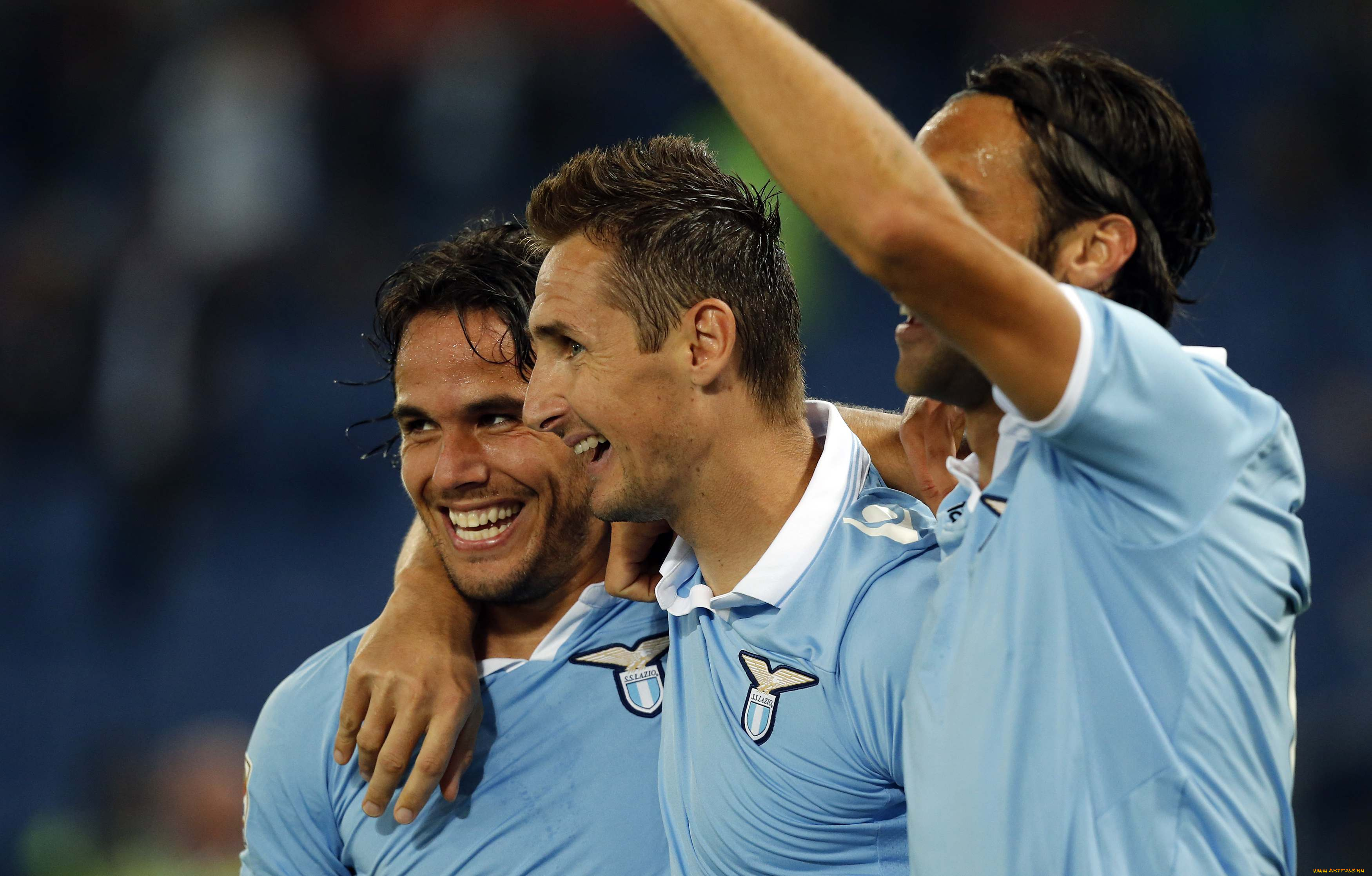 спорт, футбол, радость, lazio, команда, спортсмены, miroslav, klose