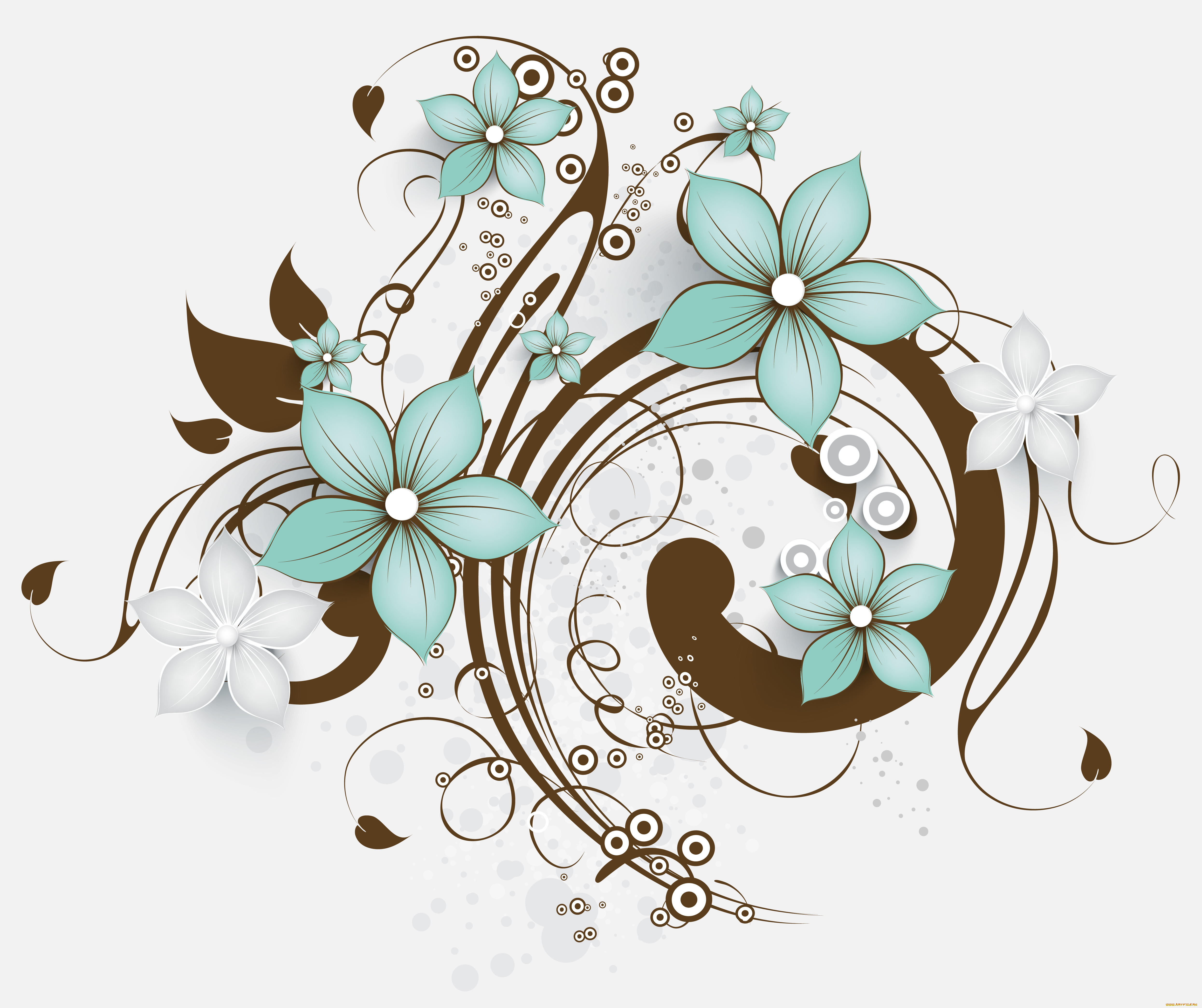 векторная, графика, цветы, , flowers, цвета, фон, узор, цветы