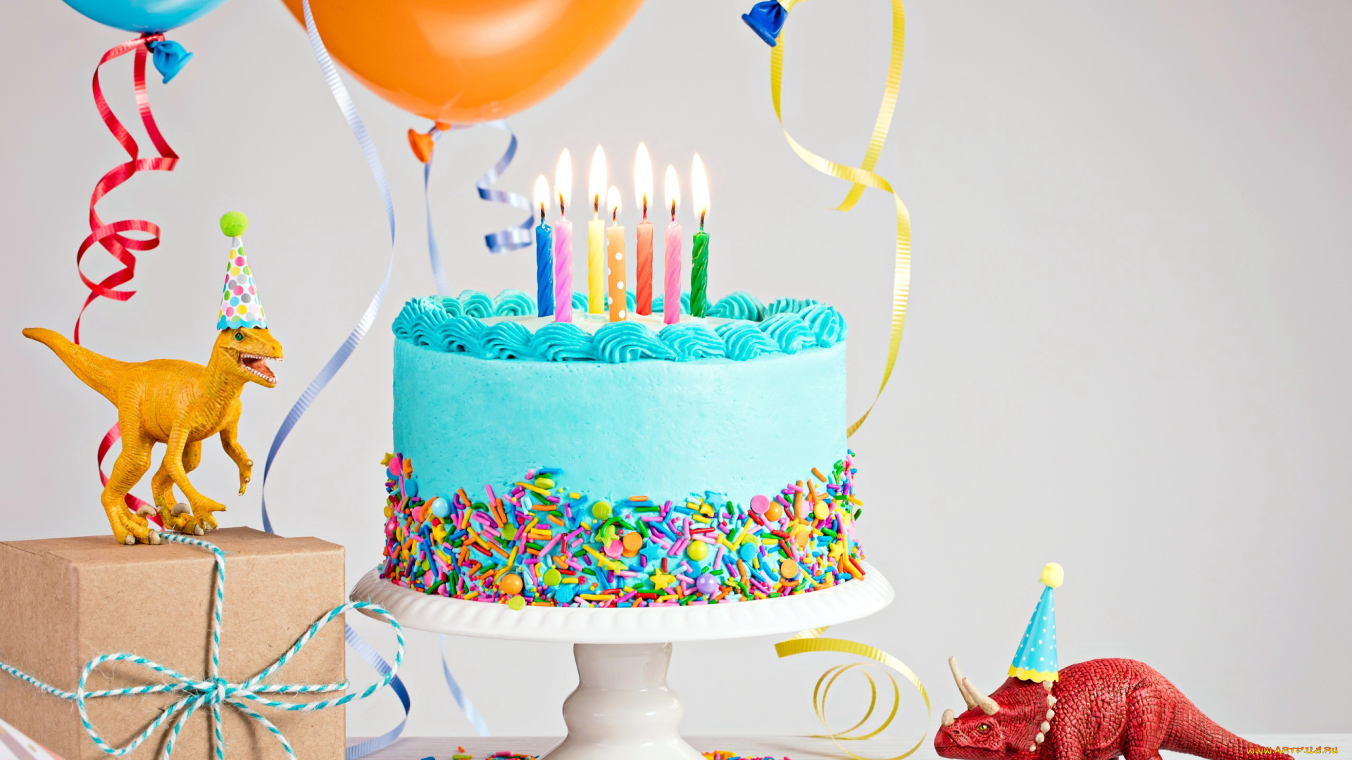 праздничные, день, рождения, свечи, торт