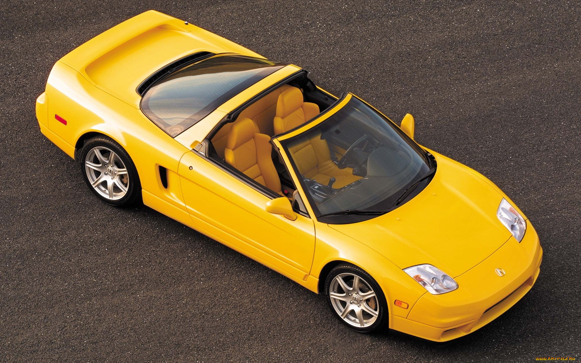 автомобили, acura, nsx, желтая, акура