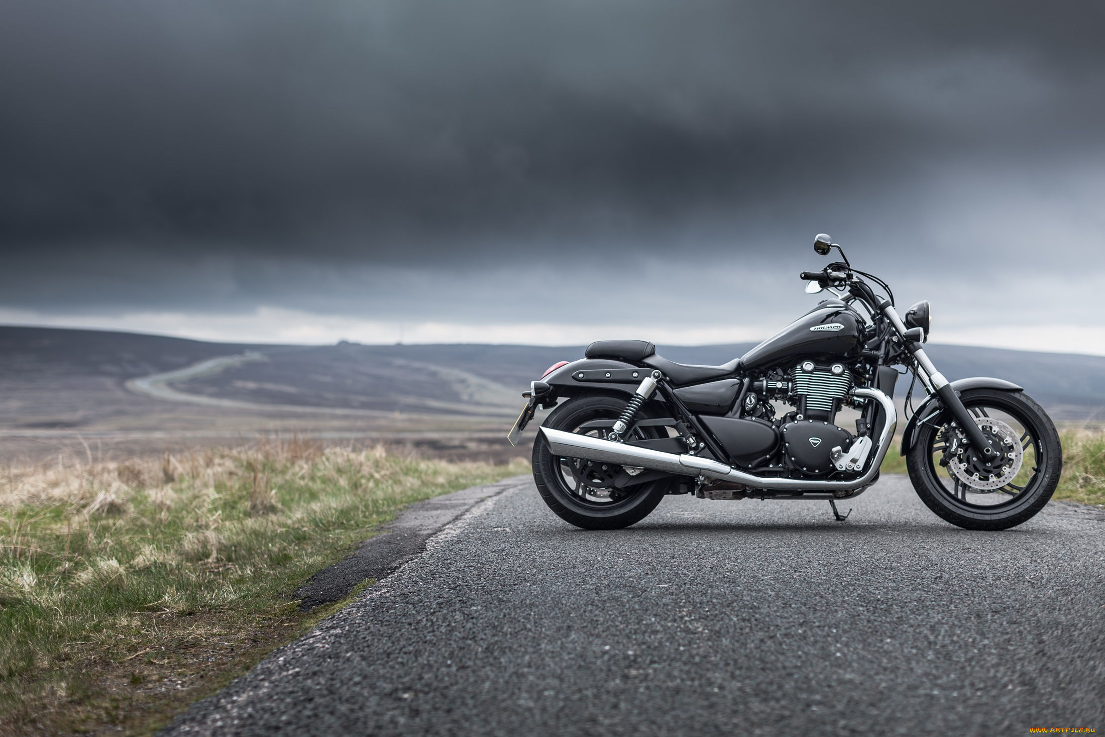 triumph, мотоциклы, дорога, мотоцикл, байк
