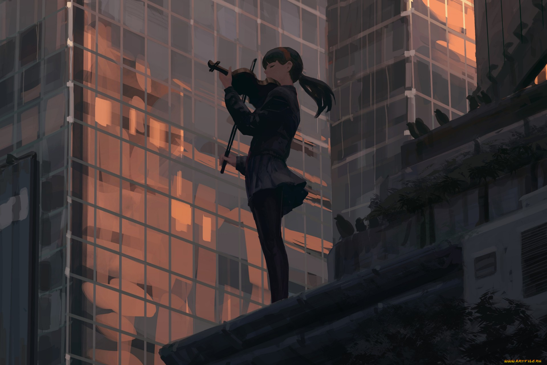 guweiz, аниме, музыка, девушка