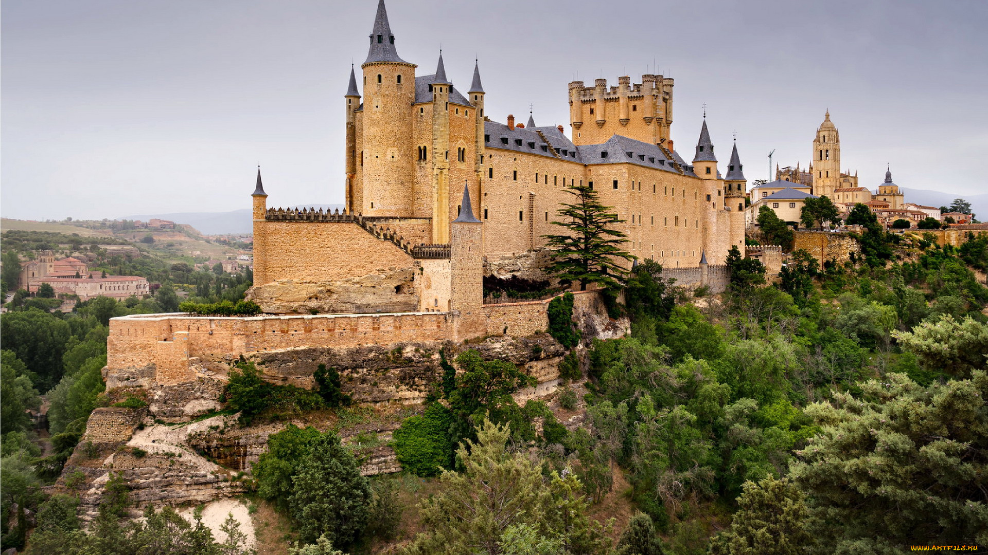alcazar, castle, segovia, spain, города, замки, испании, alcazar, castle