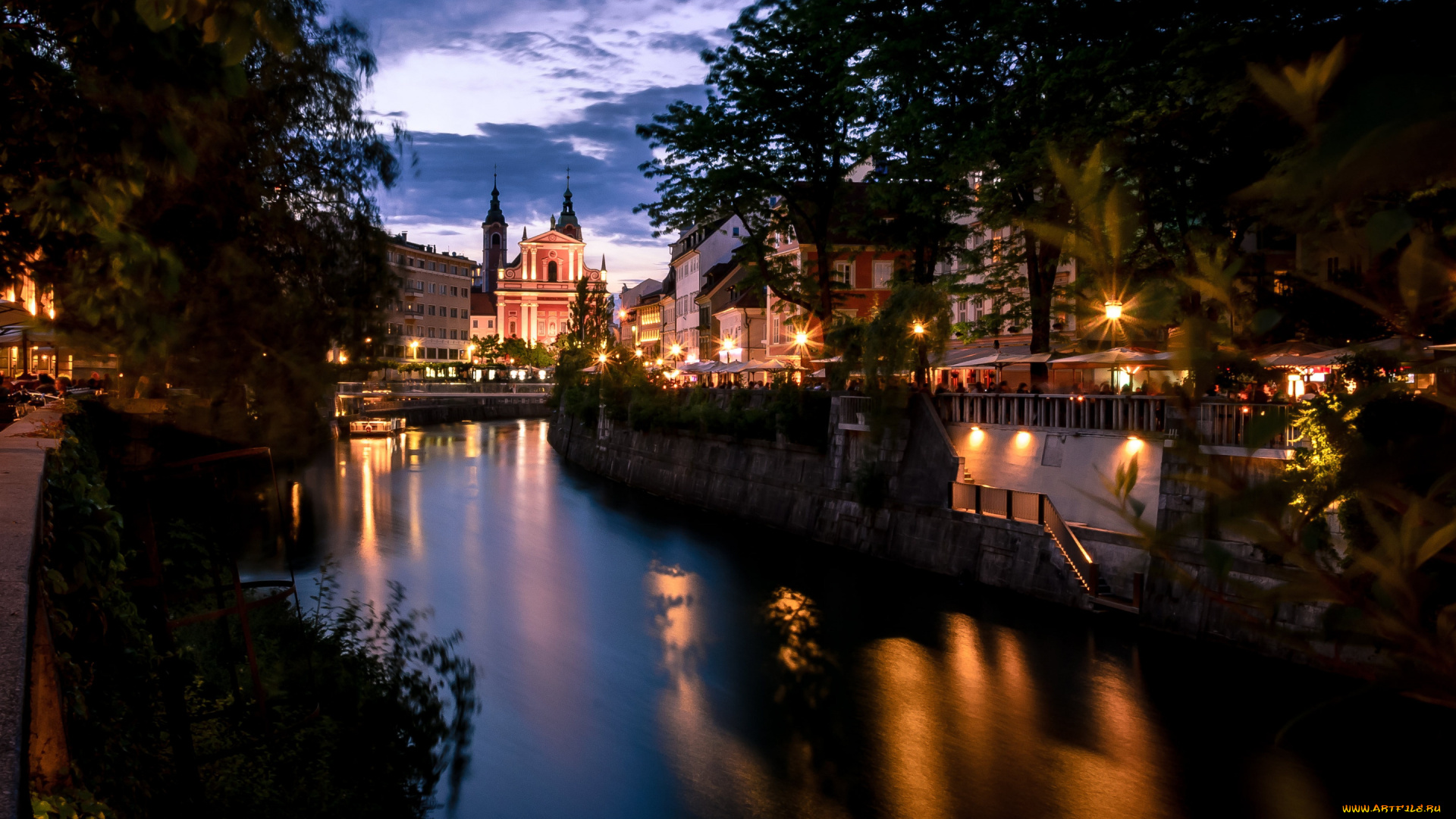 franciscan, church, of, the, annunciation, ljubljana, slovenia, города, -, столицы, государств, franciscan, church, of, the, annunciation