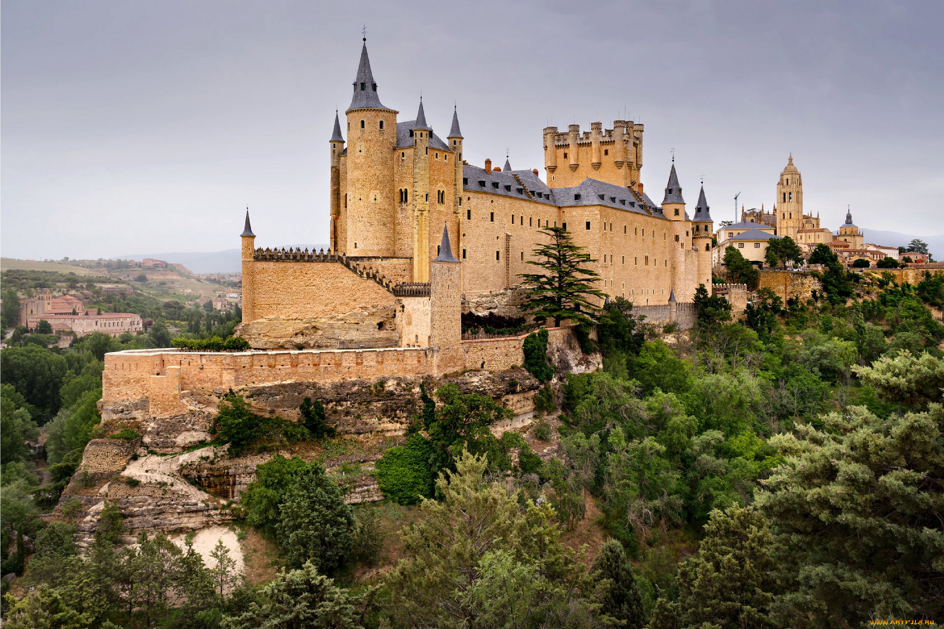 alcazar, castle, segovia, spain, города, замки, испании, alcazar, castle