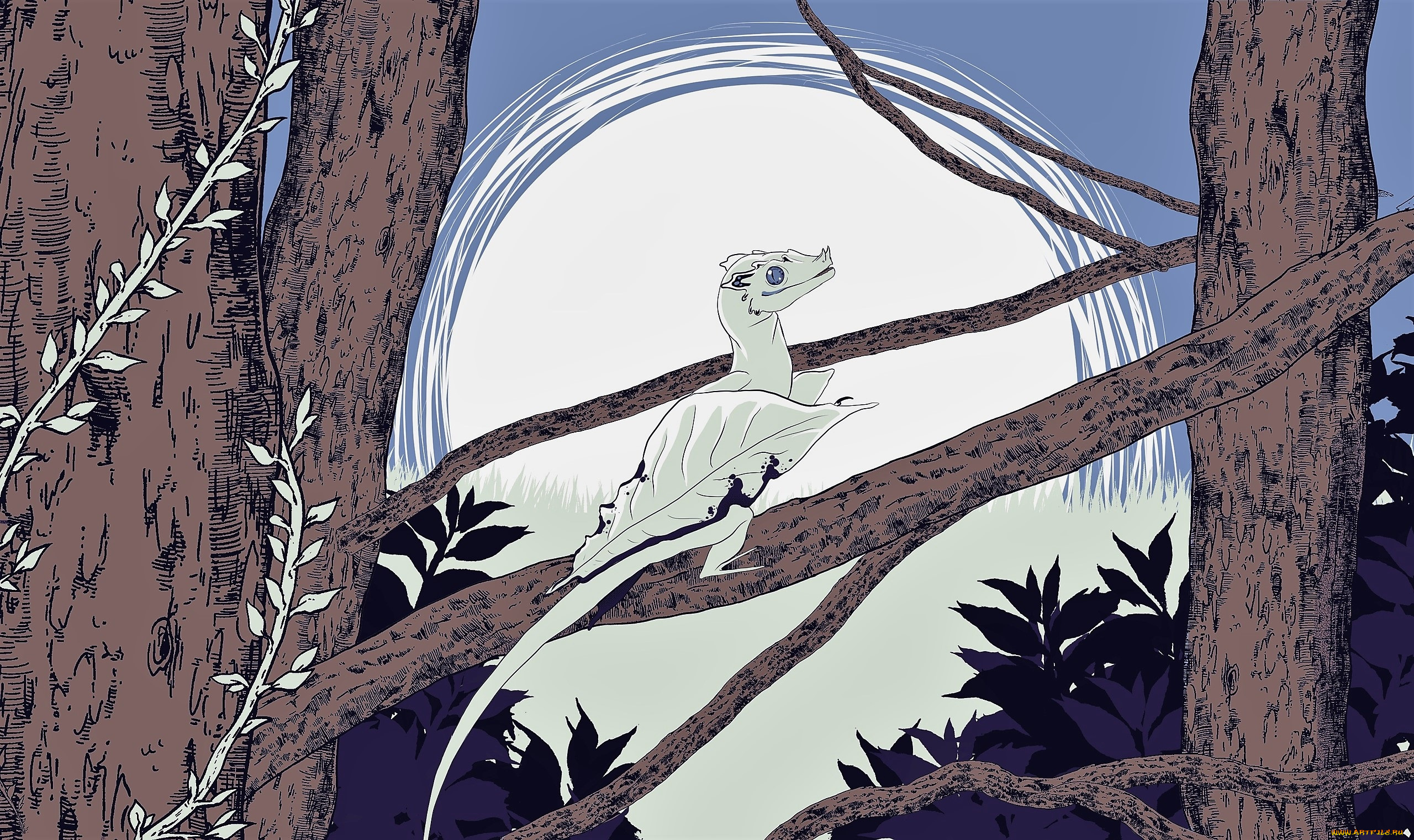 фэнтези, драконы, дракончик, деревья