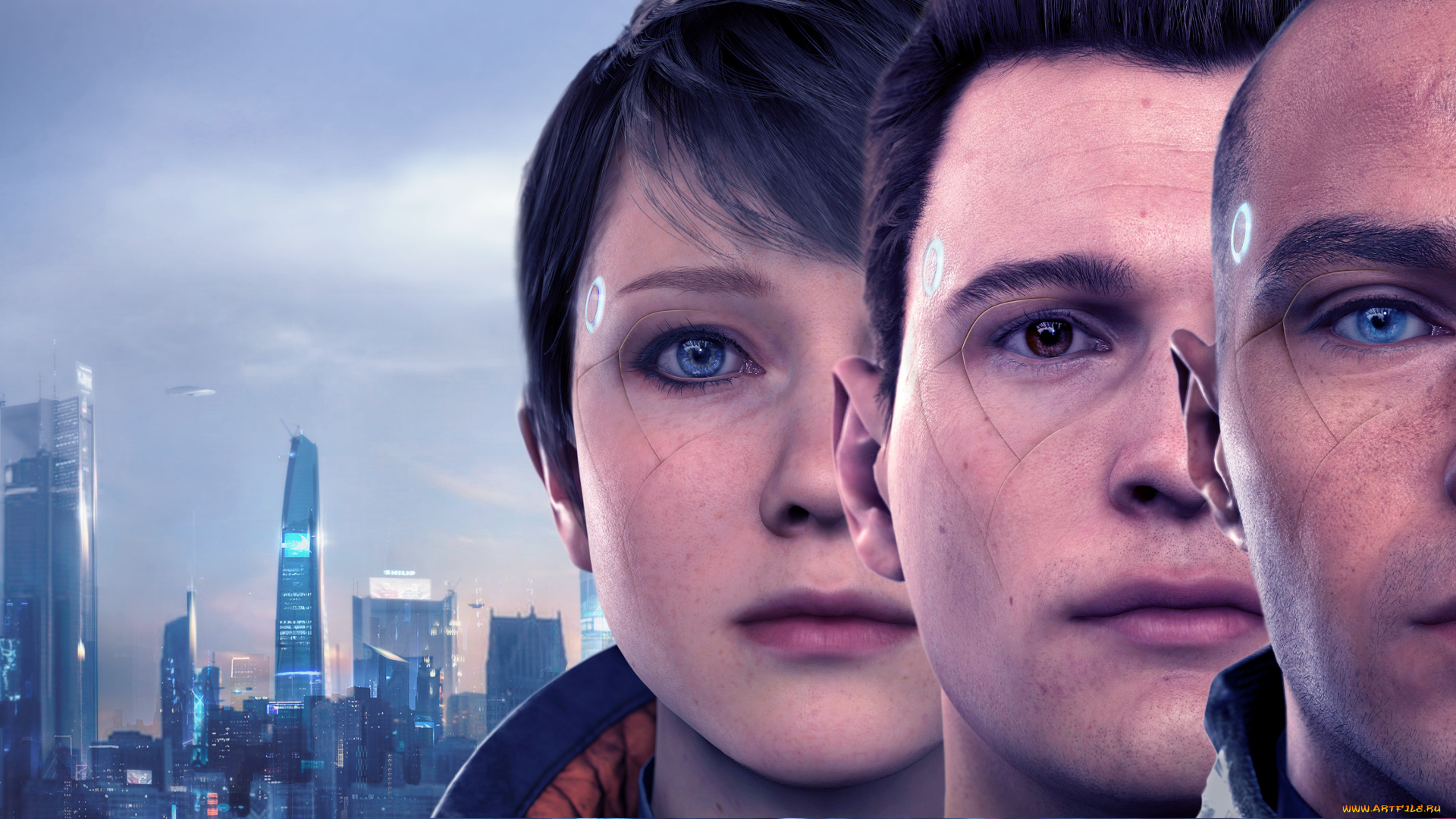 видео, игры, detroit, , become, human, кэра, коннор, маркус, kara, connor, markus, become, human