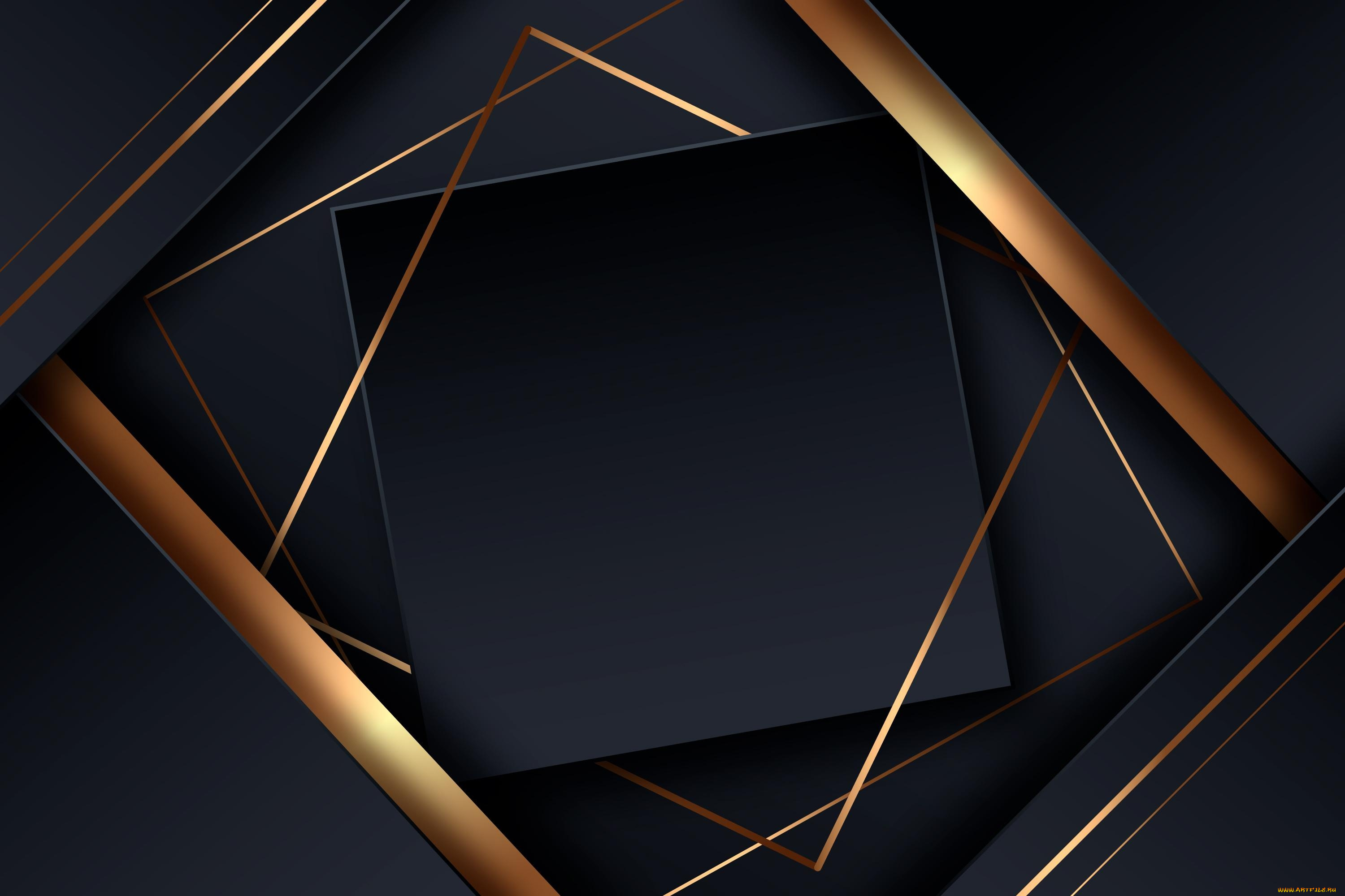 векторная, графика, -графика, , graphics, абстракция, темный, фон, вектор, элементы, черный, позолота