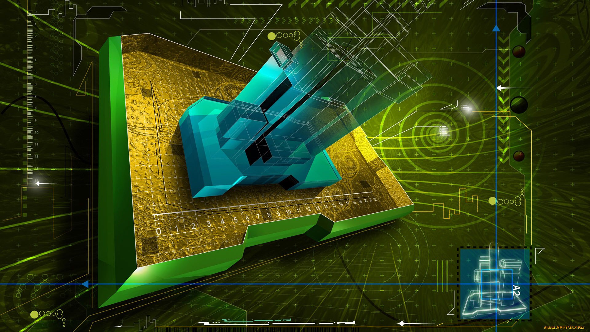 3д, графика, abstract, абстракции