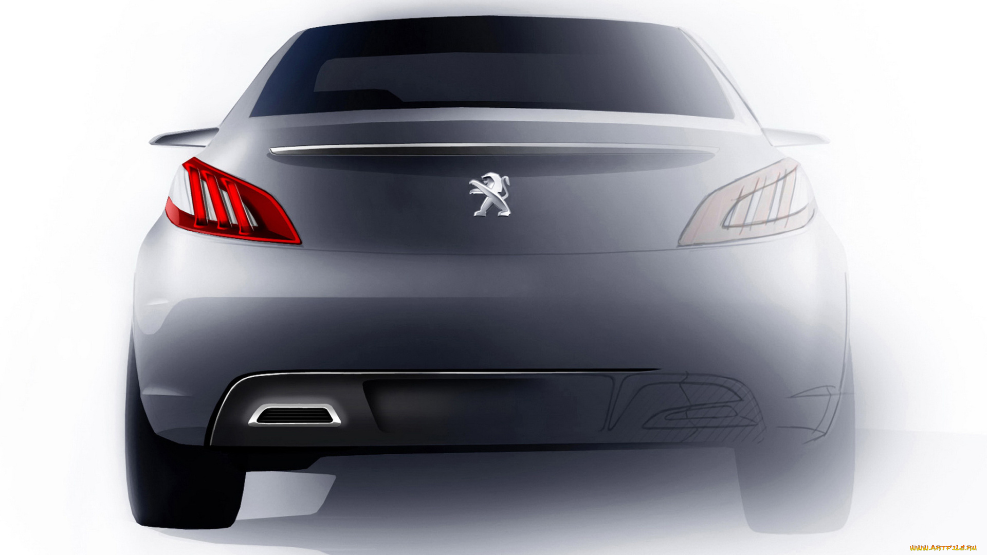 peugeot, concept, 2010, автомобили, рисованные