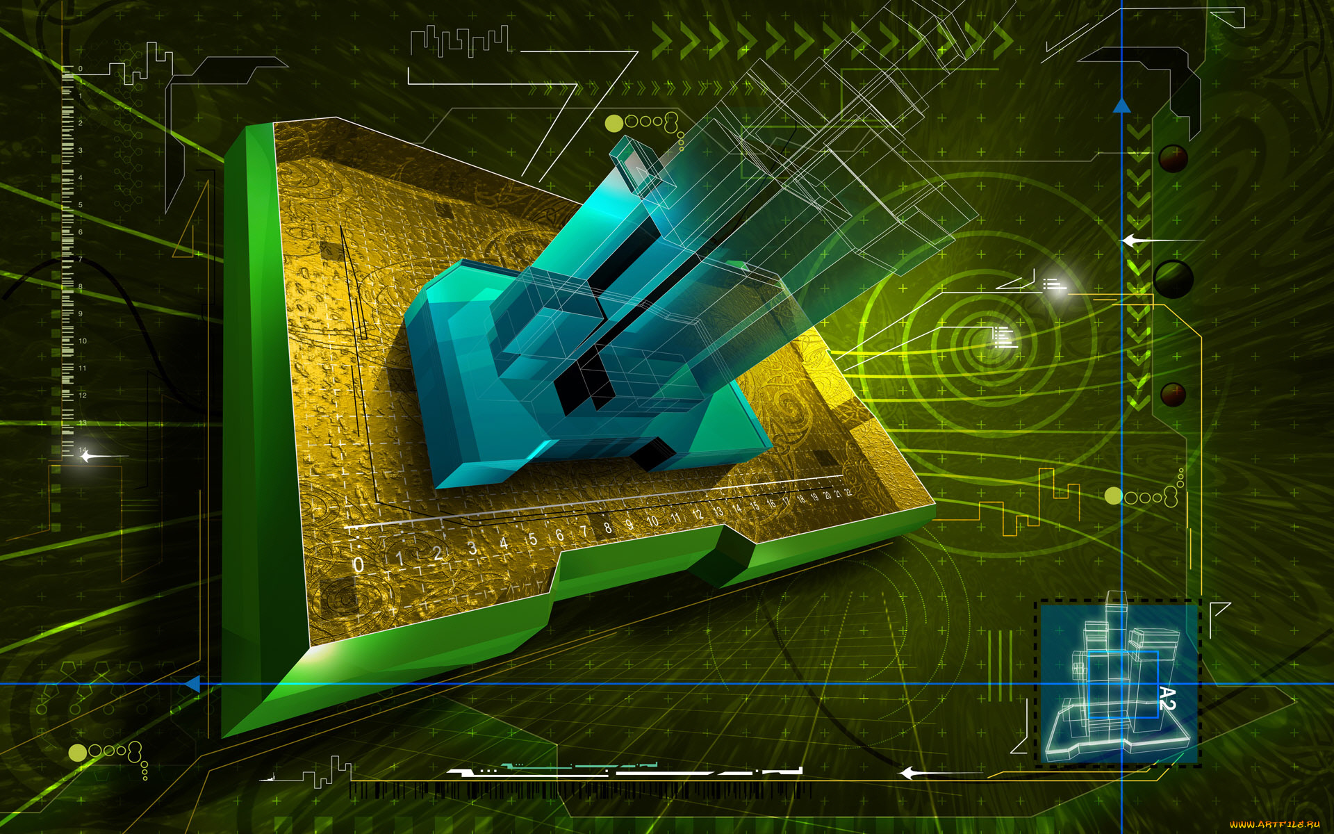 3д, графика, abstract, абстракции