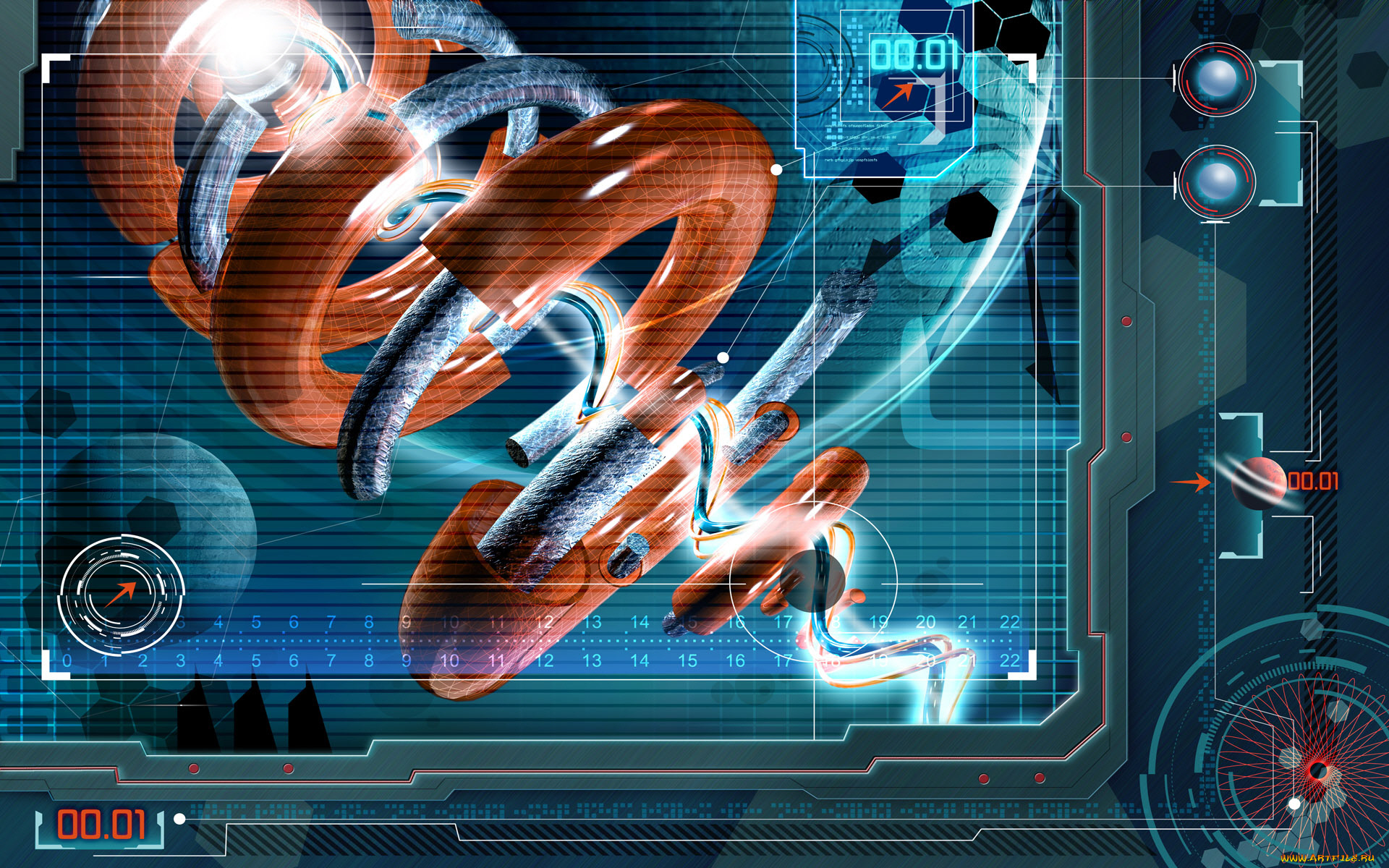 3д, графика, abstract, абстракции