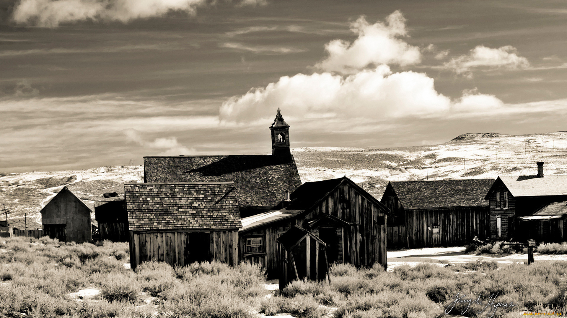 разное, развалины, руины, металлолом, дом, облака