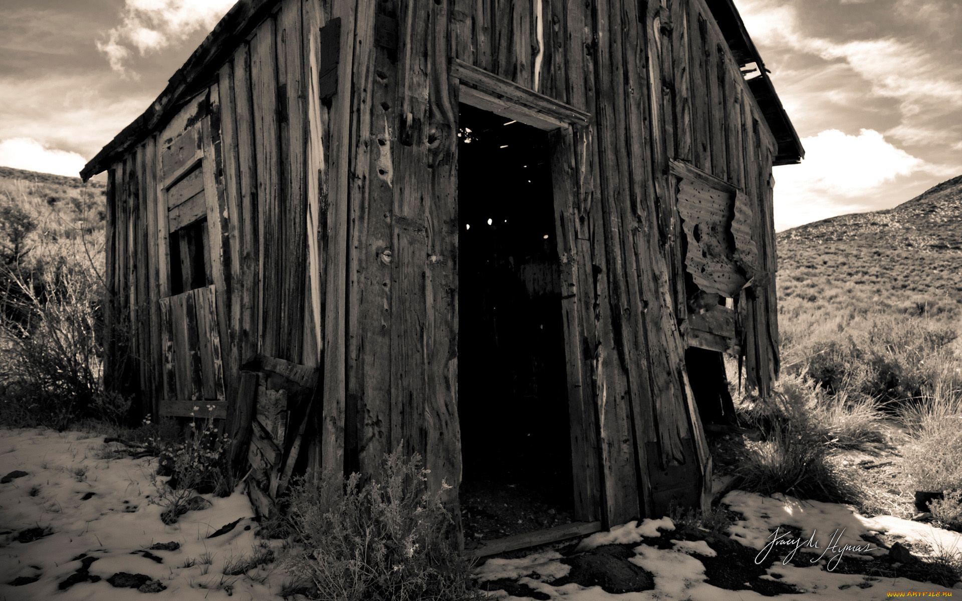 разное, развалины, руины, металлолом, дом, облака