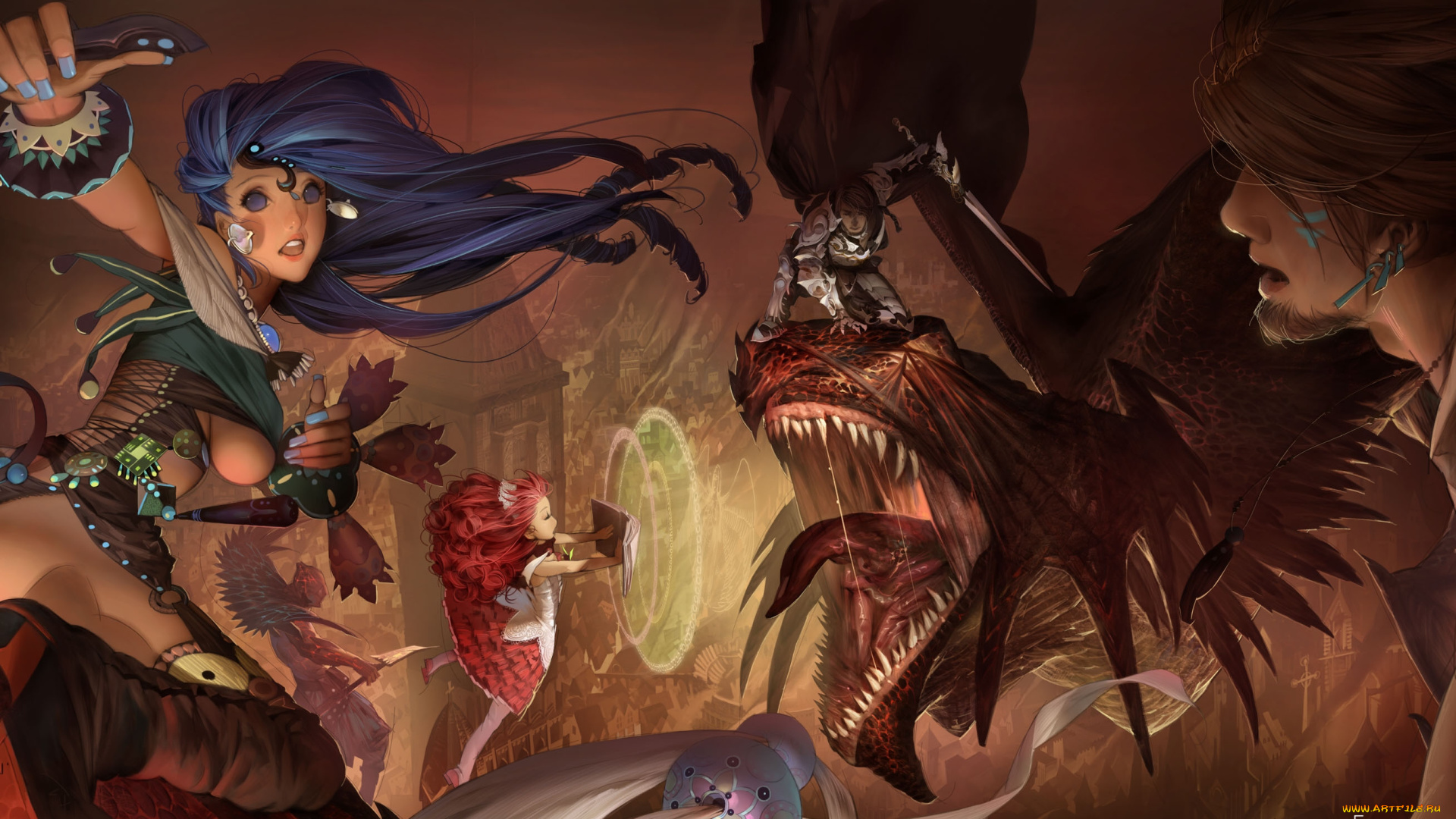 heavenly, sword, online, видео, игры, магия, рыцарь, дракон