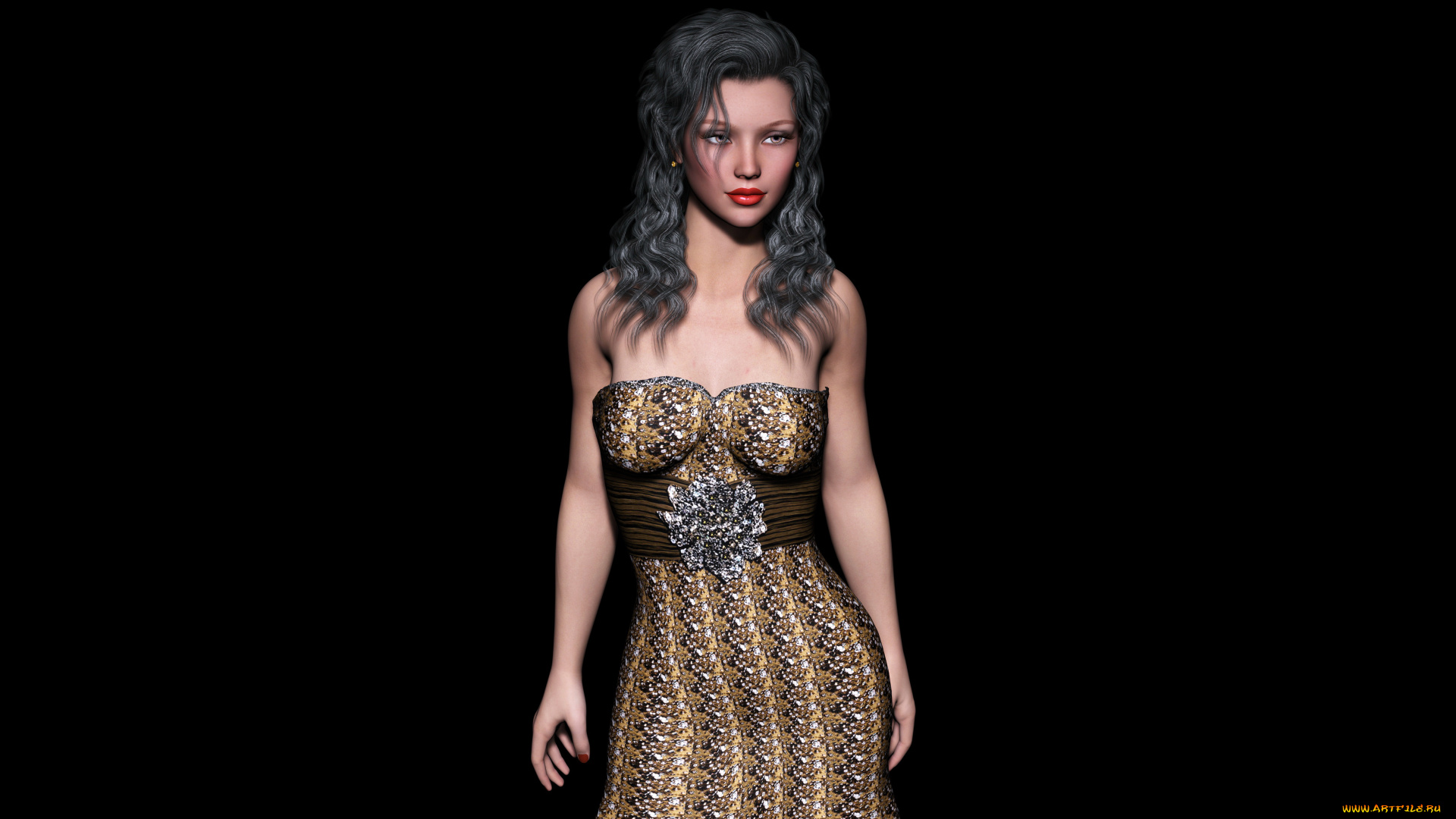 3д, графика, people, , люди, девушка, фон, взгляд