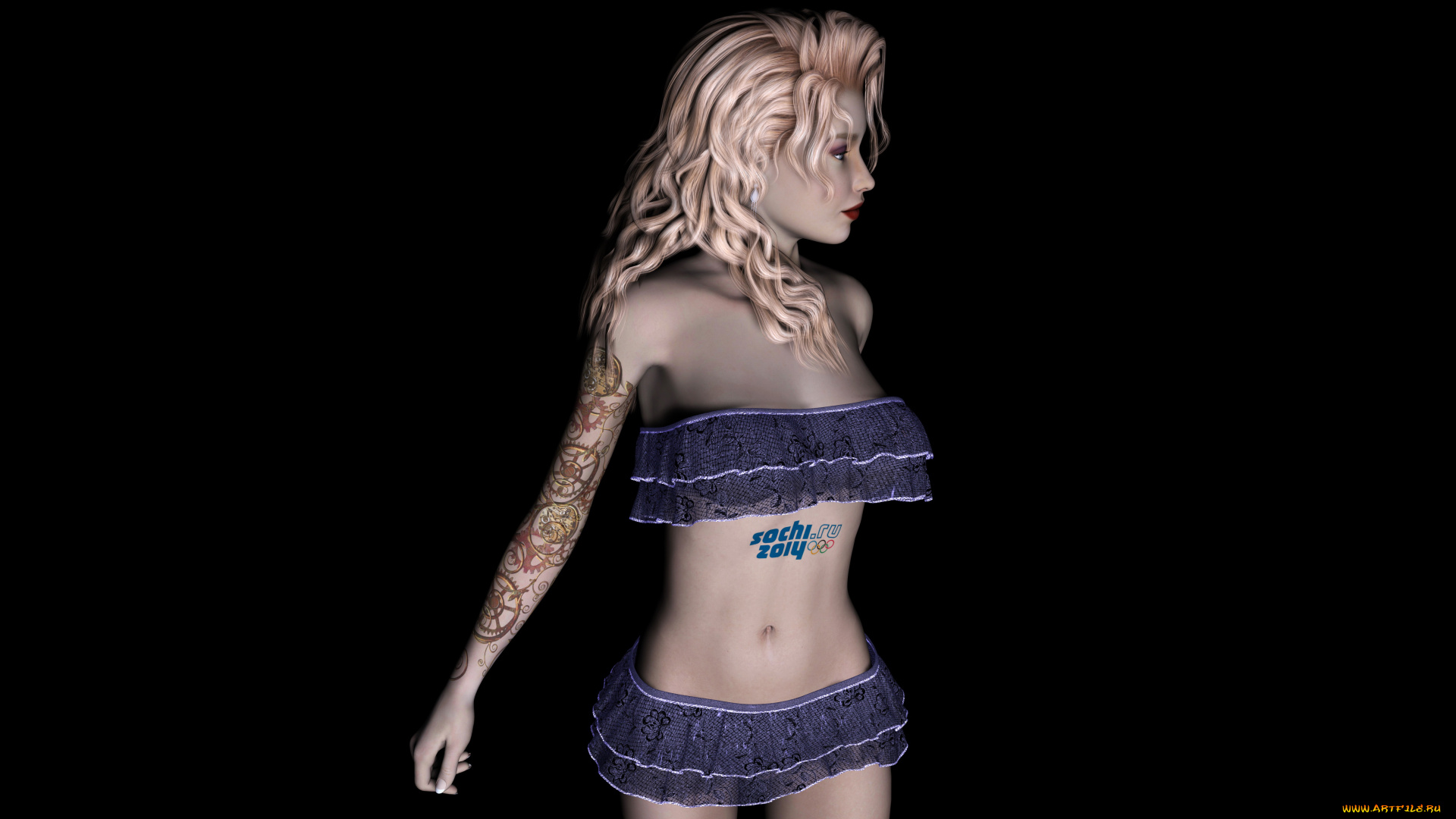 3д, графика, people, , люди, логотип, блондинка, взгляд, девушка