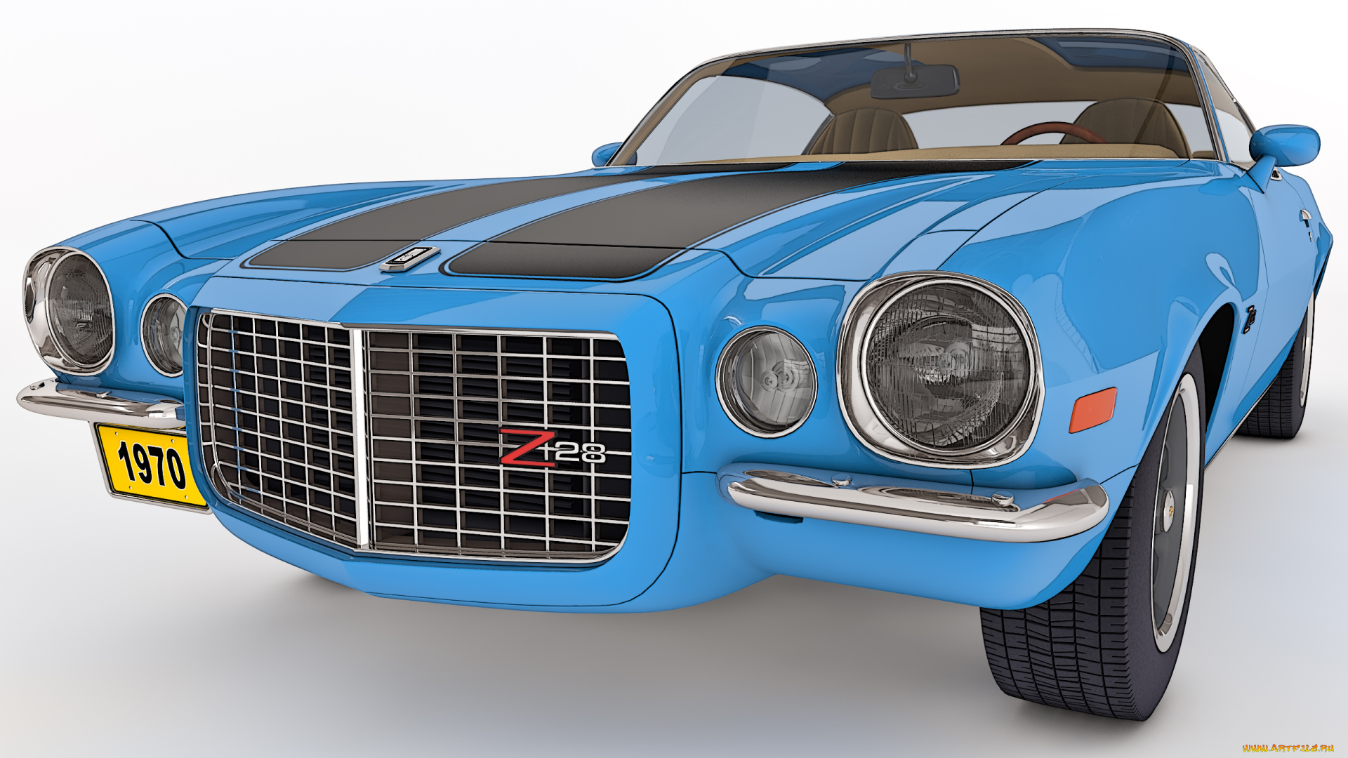 автомобили, 3д, z28, camaro, chevy, 1970