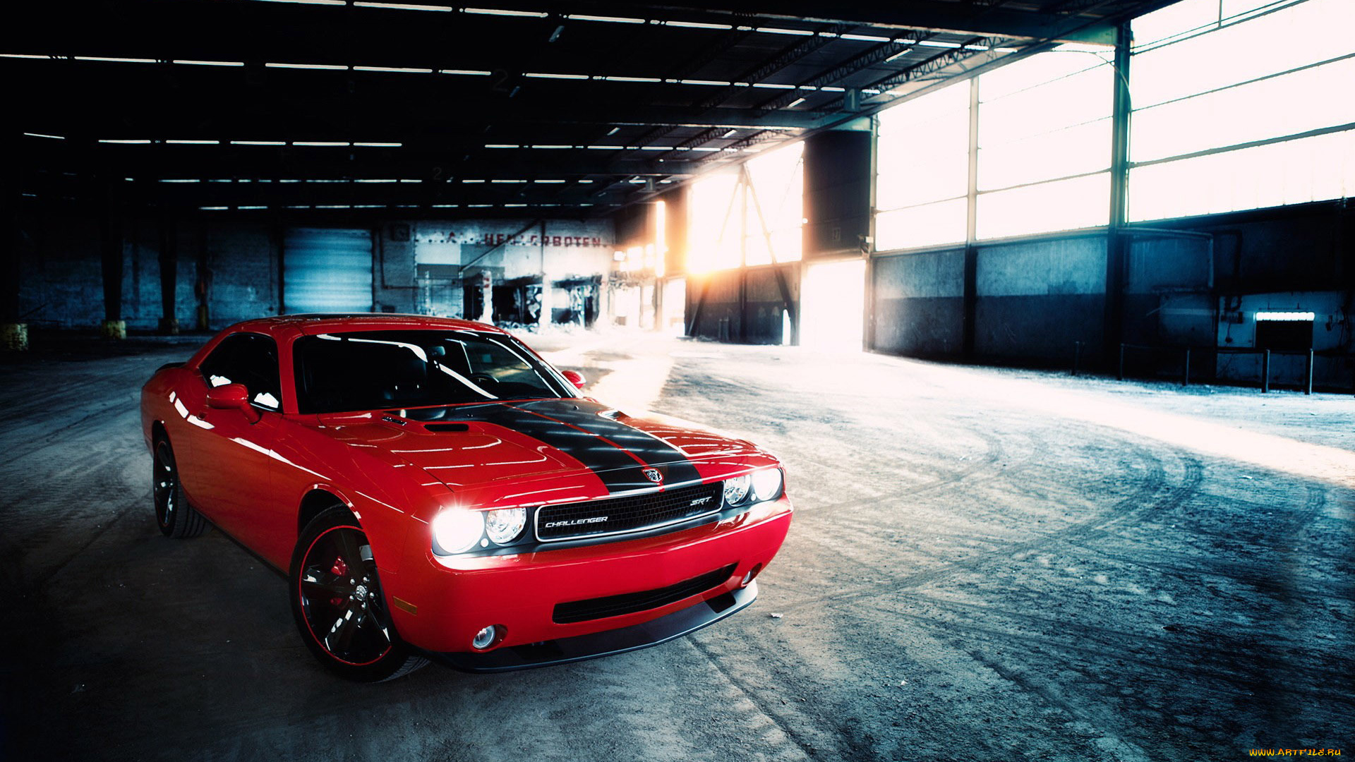 автомобили, dodge, srt, challenger, красный