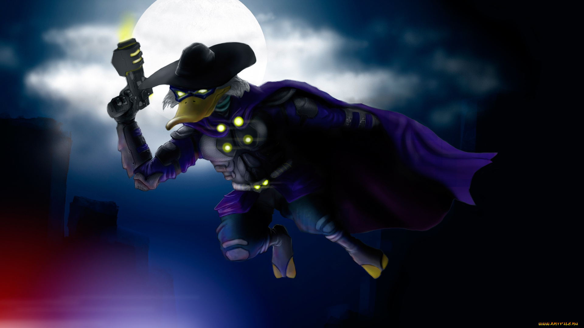 Черный, плащ, мультфильмы, darkwing, duck, Черный, плащ, darkwing, duck