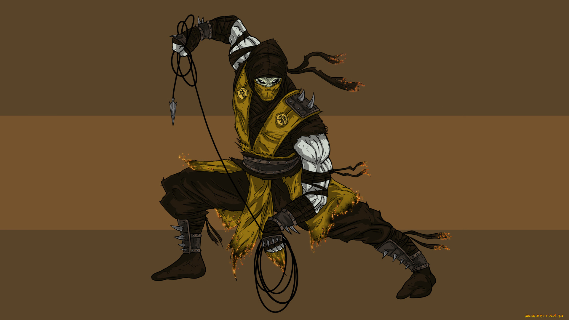 mortal, kombat, видео, игры, mortal, kombat, , 2011, скорпион, ninja, mortal, kombat, scorpion