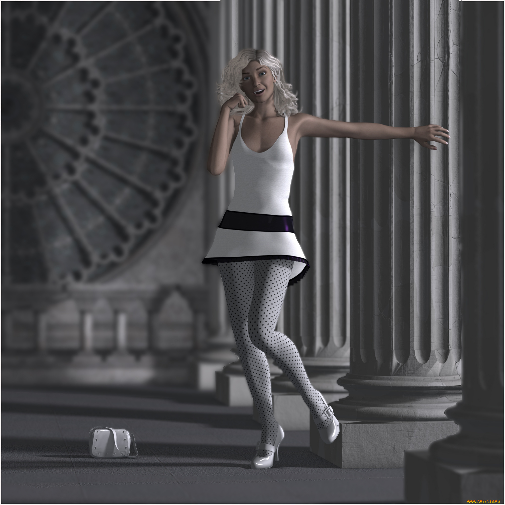 3д, графика, people, , люди, девушка, улыбка