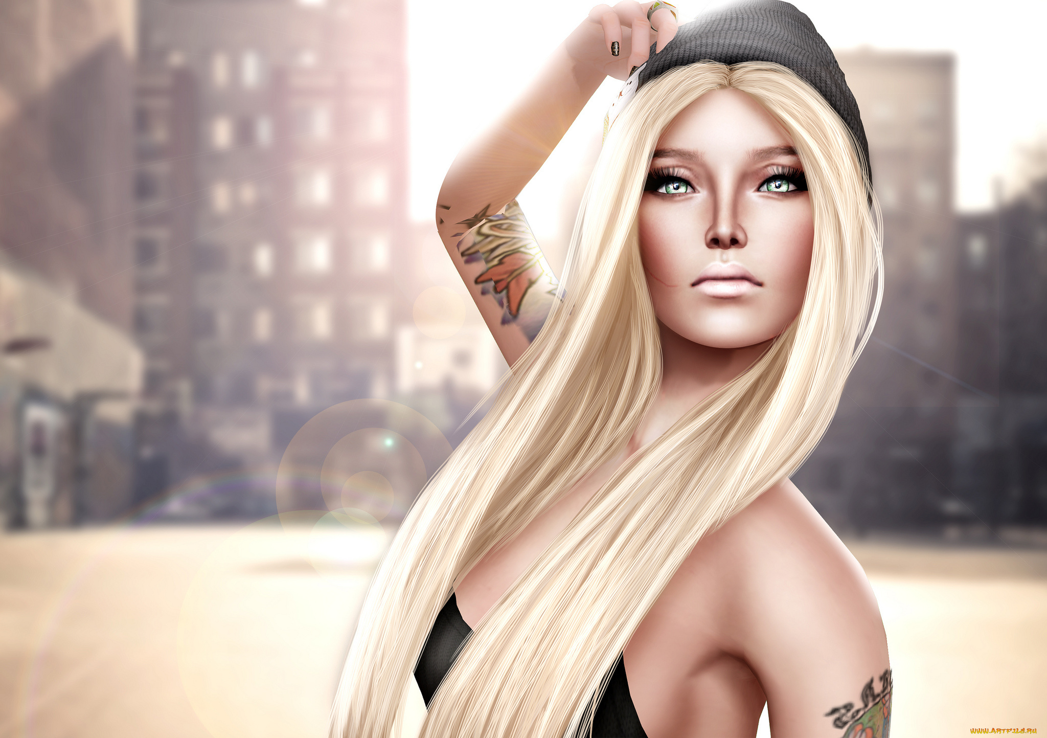 3д, графика, people, , люди, девушка, тату