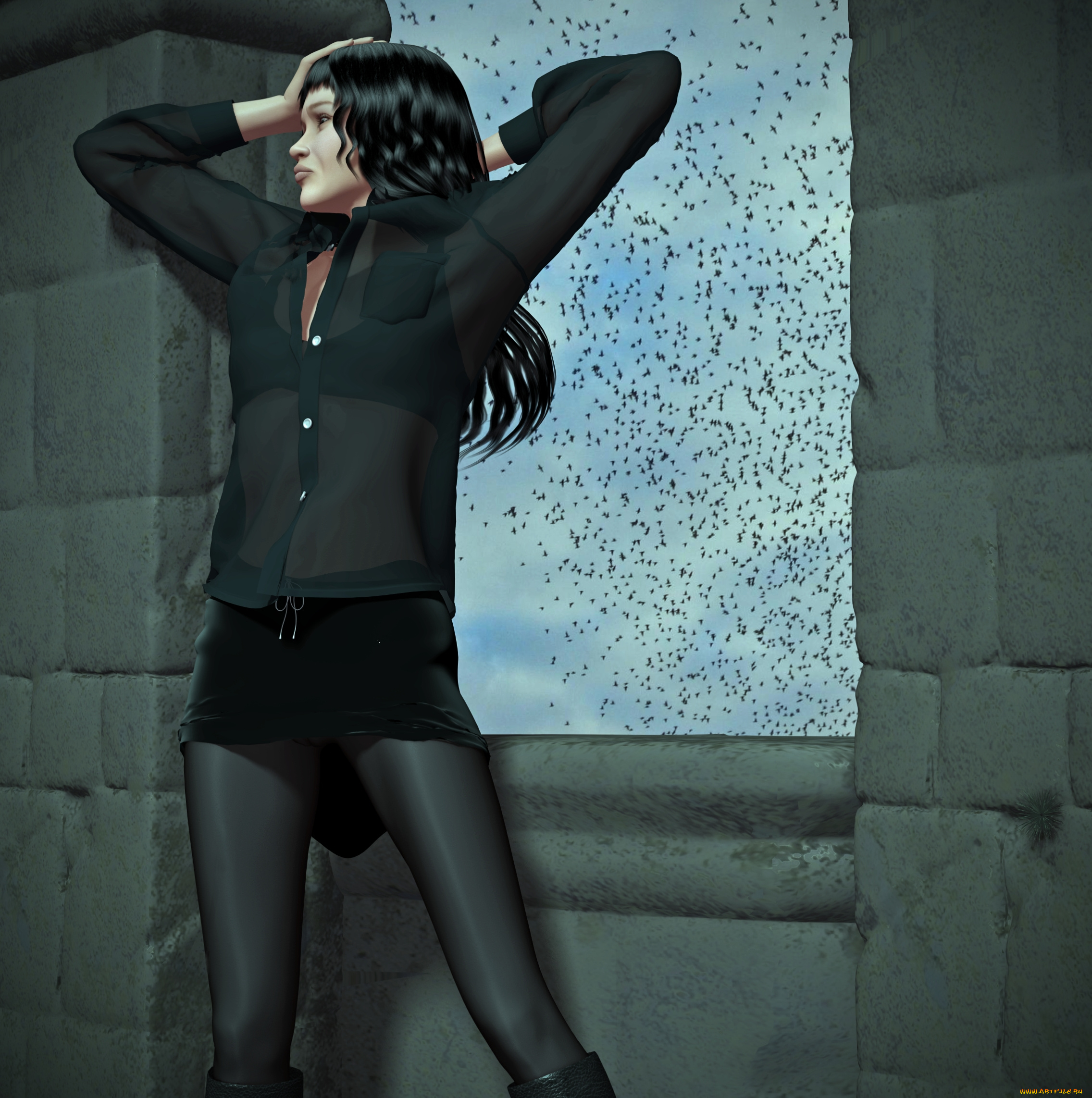 3д, графика, people, , люди, девушка