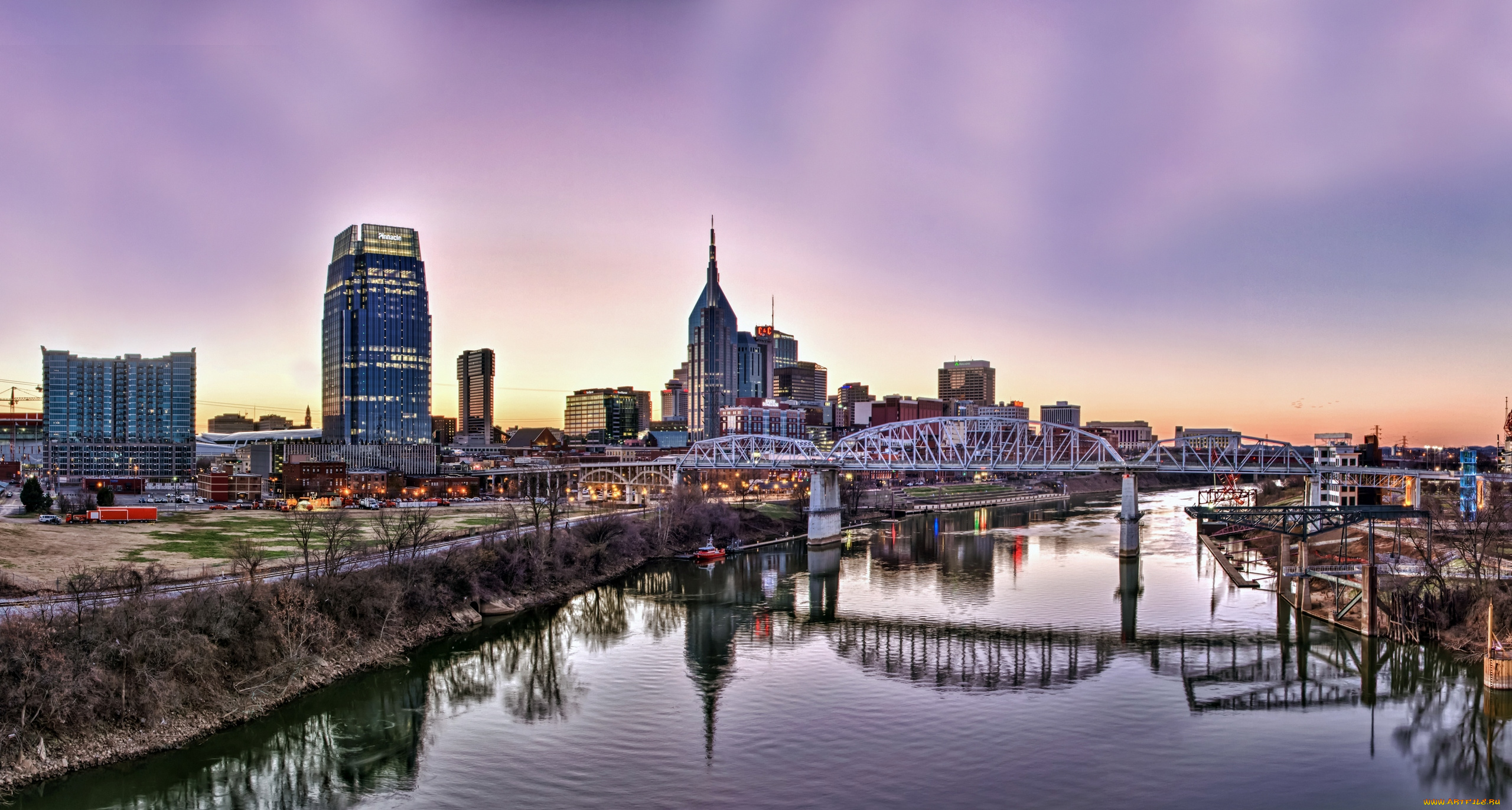 nashville, , tennessee, города, -, мосты, америка
