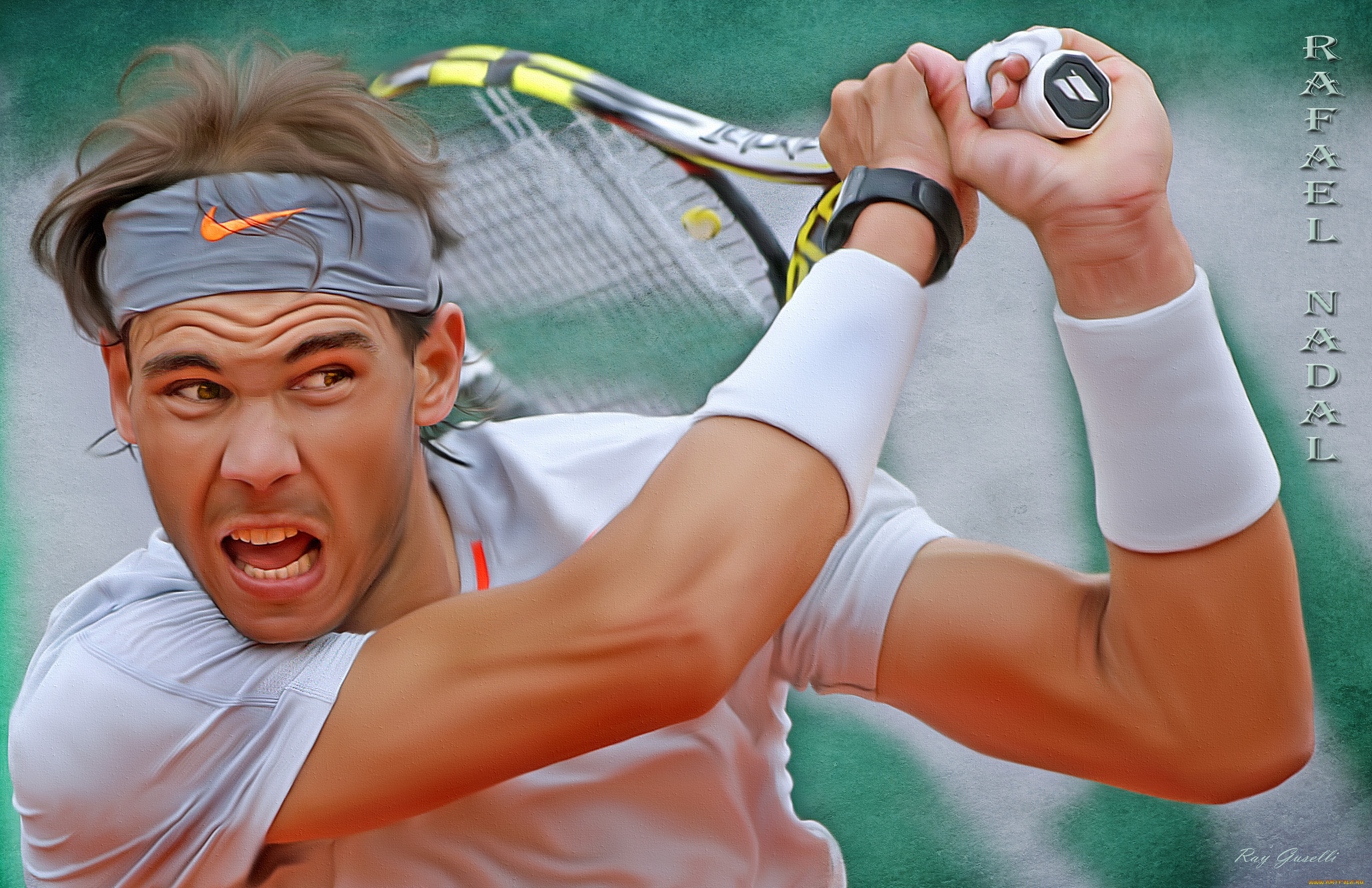 рисованные, люди, rafael, nadal, текстура, теннисист