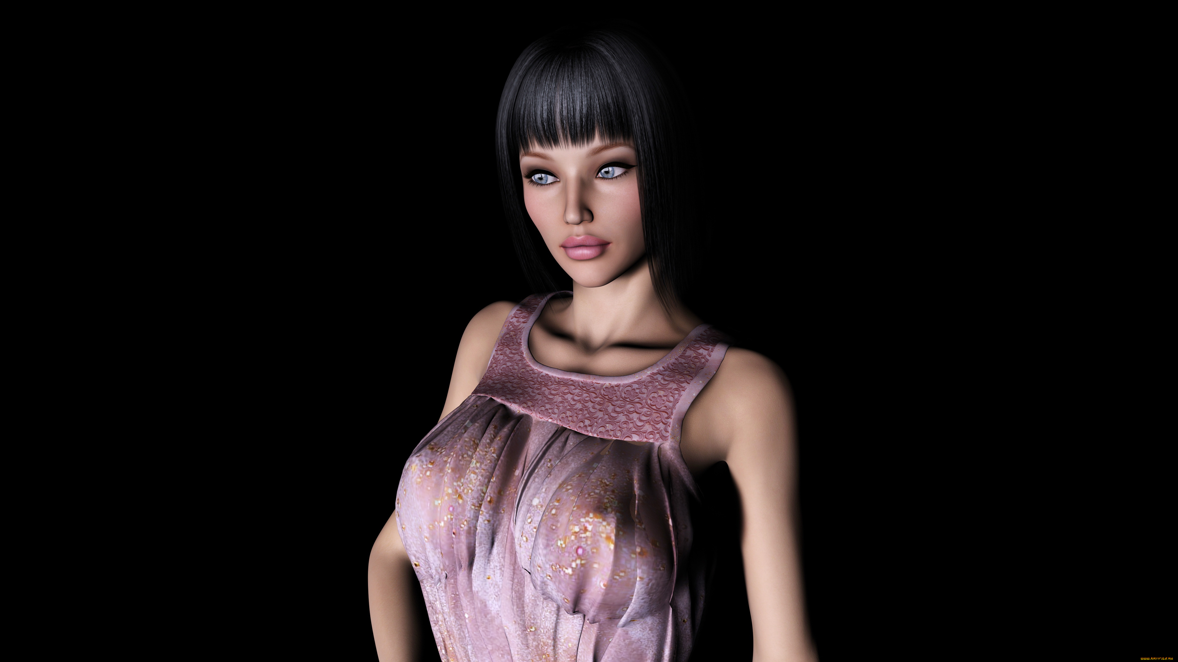 3д, графика, people, , люди, фон, взгляд, девушка