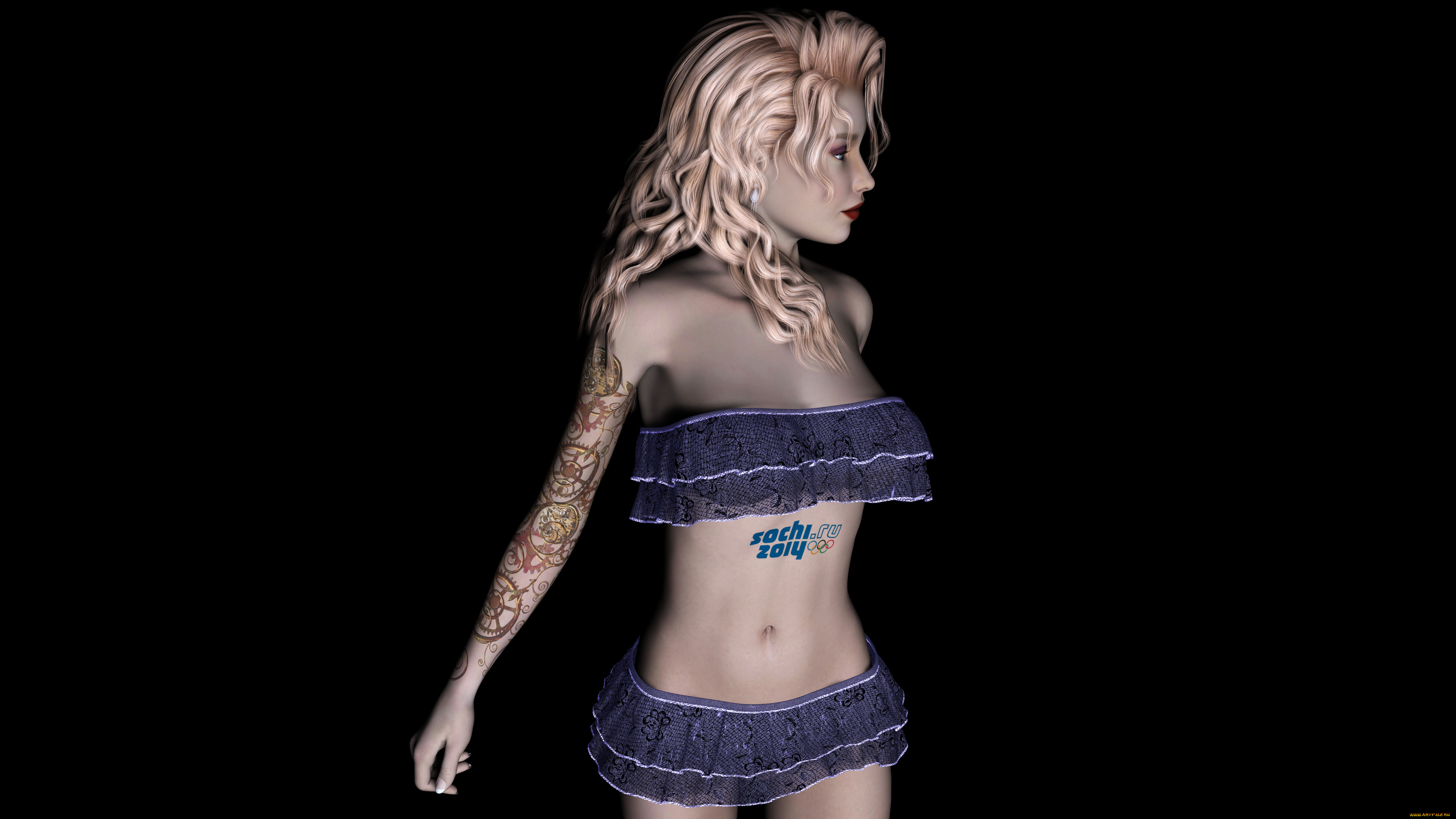 3д, графика, people, , люди, логотип, блондинка, взгляд, девушка