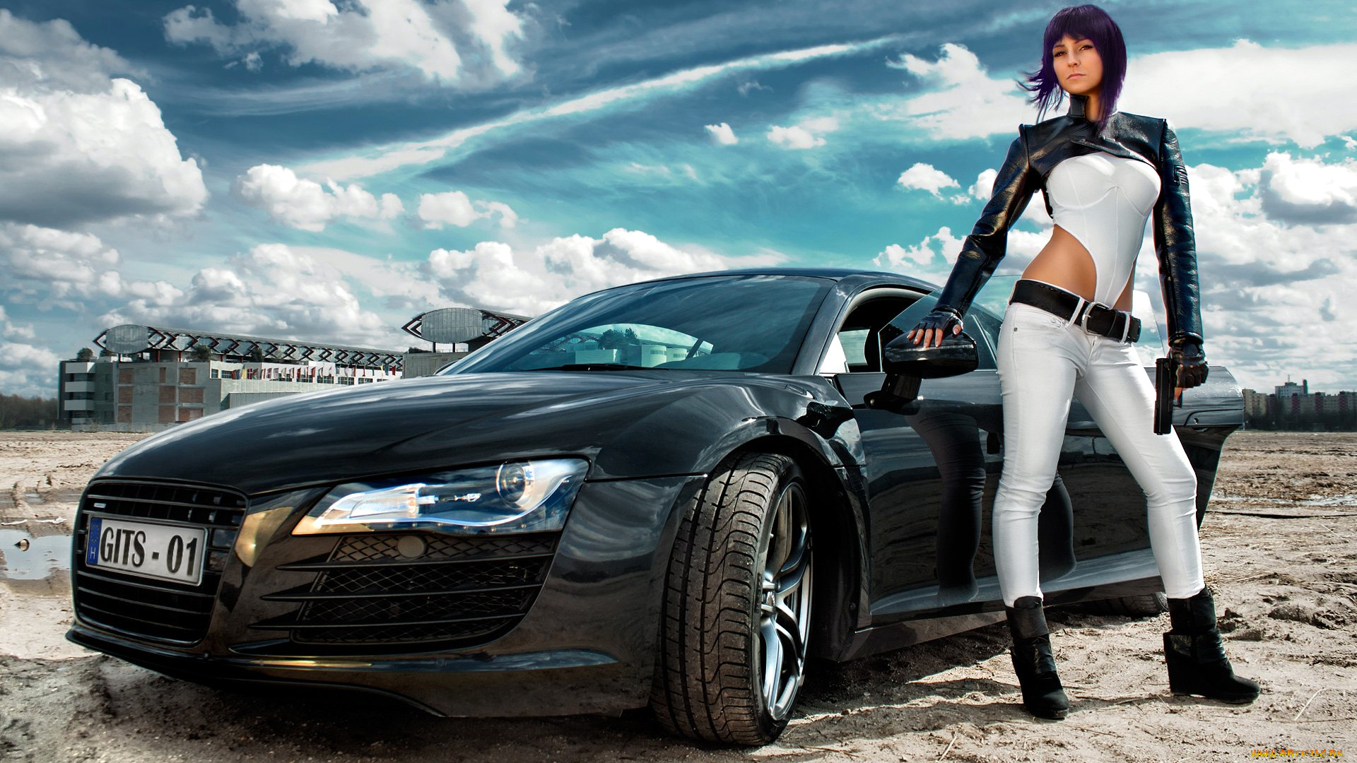 автомобили, -авто, с, девушками, девушка, авто, оружие