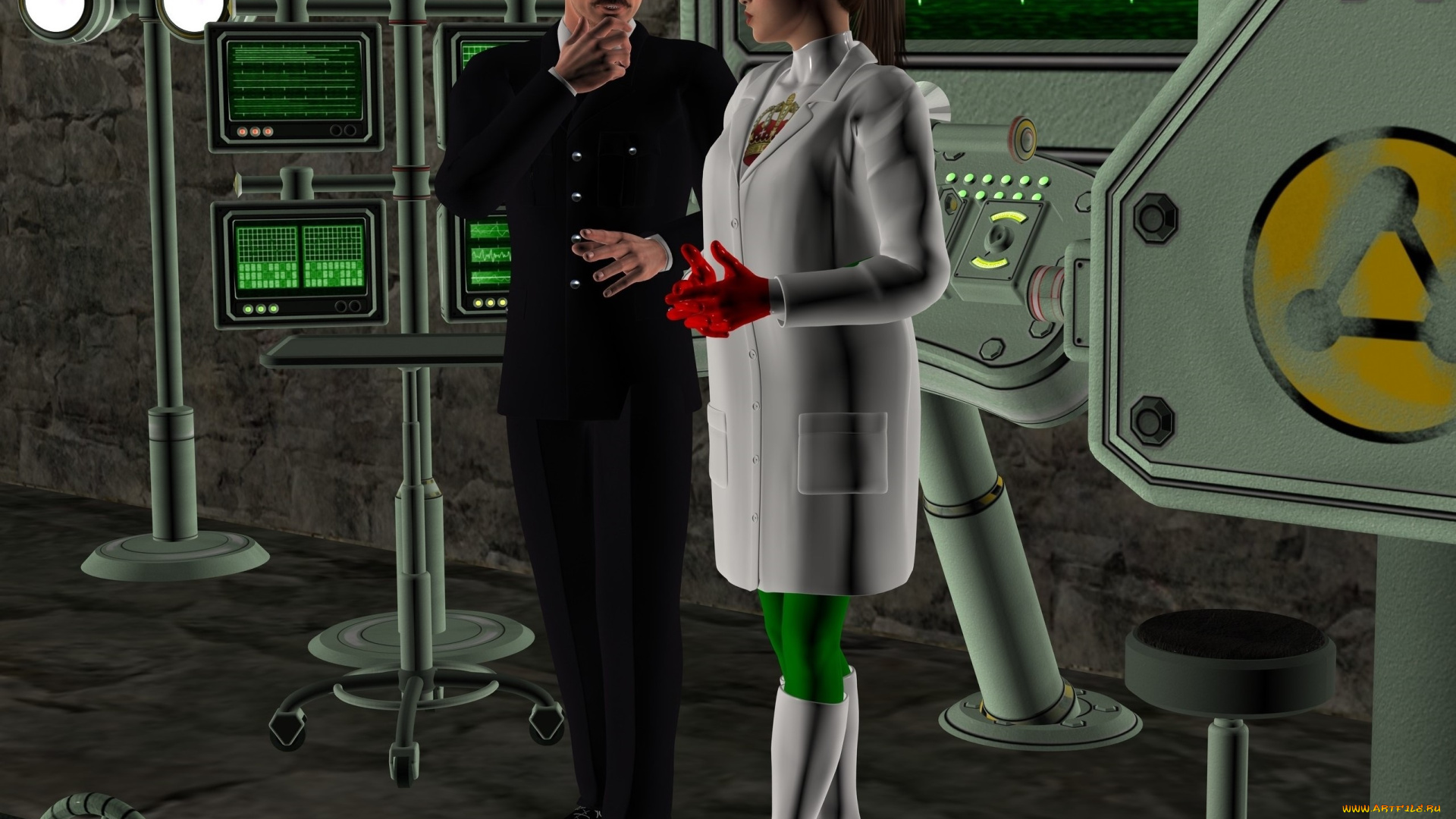 3д, графика, люди, , people, мужчина, фон, взгляд, девушка