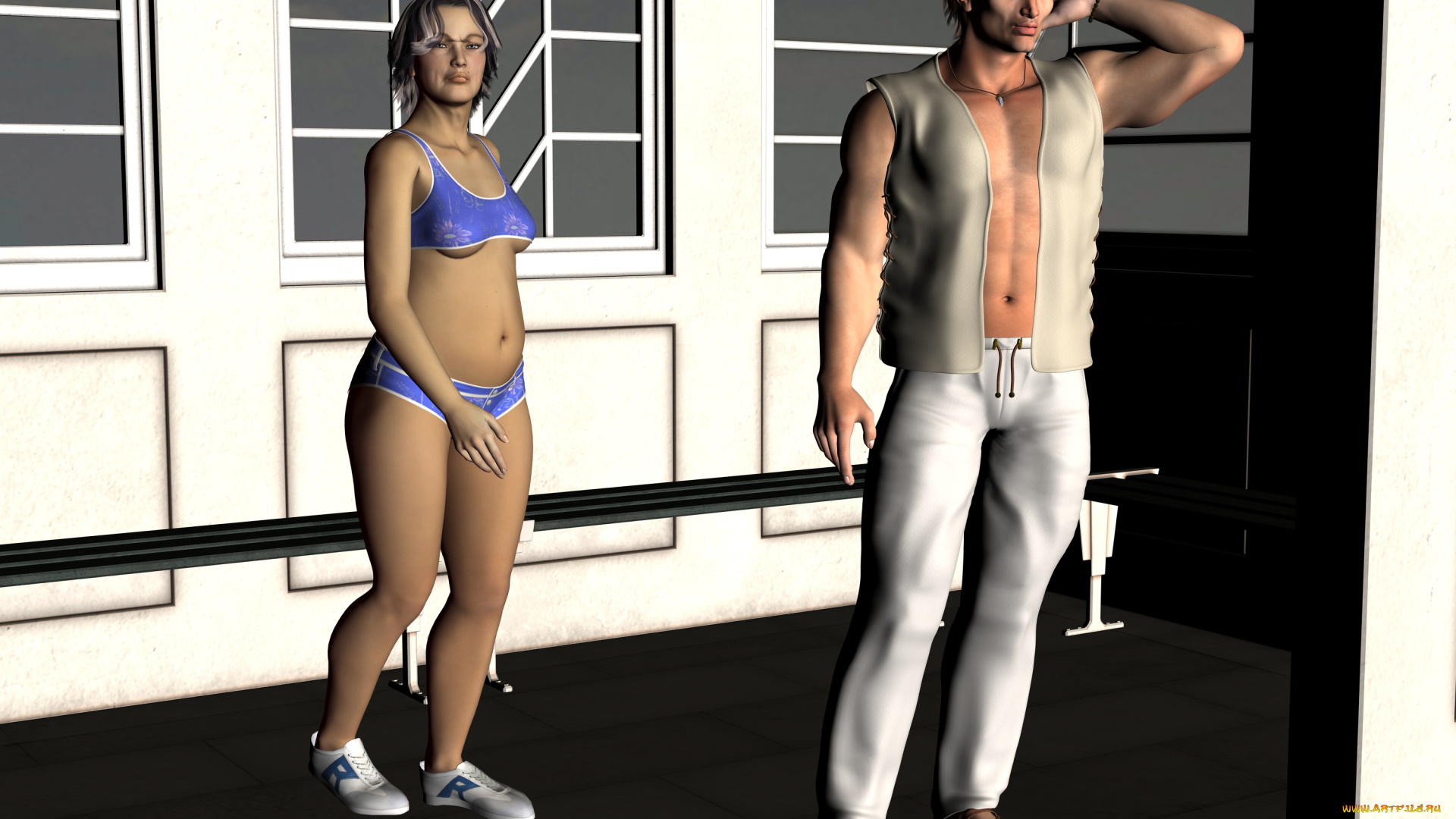 3д, графика, люди, , people, парень, взгляд, фон, девушка