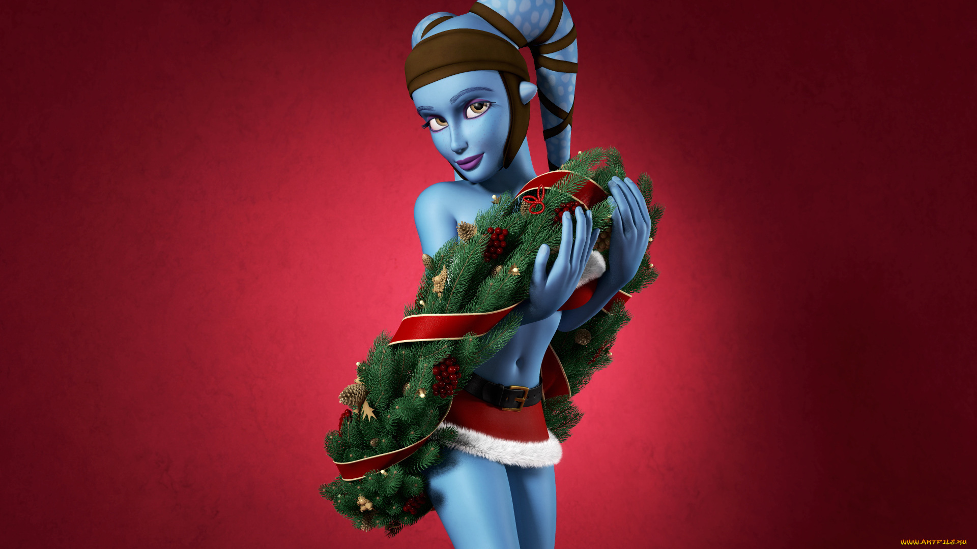 3д, графика, существа, , creatures, персонаж, венок