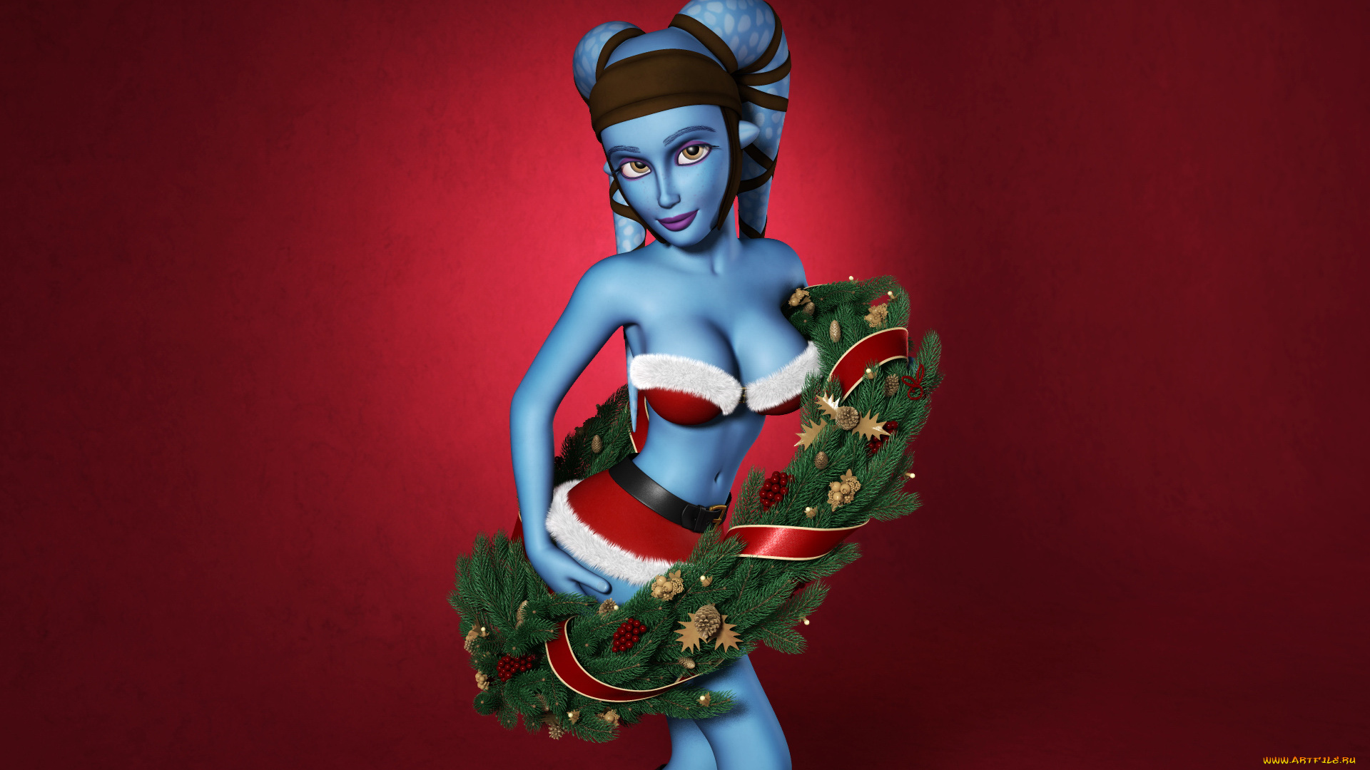 3д, графика, существа, , creatures, венок, персонаж