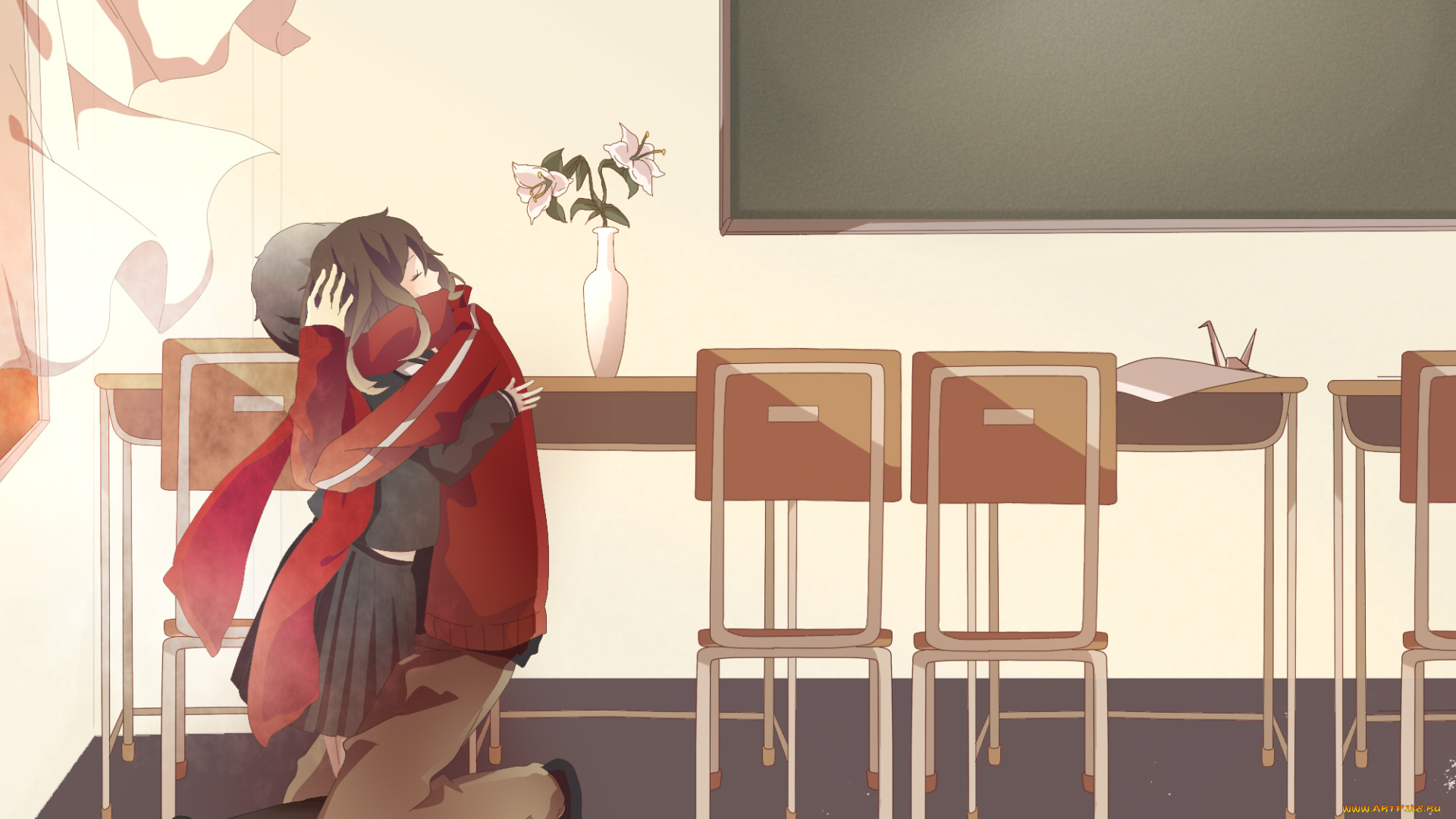 аниме, kagerou, project, арт, обьятия, пара, класс