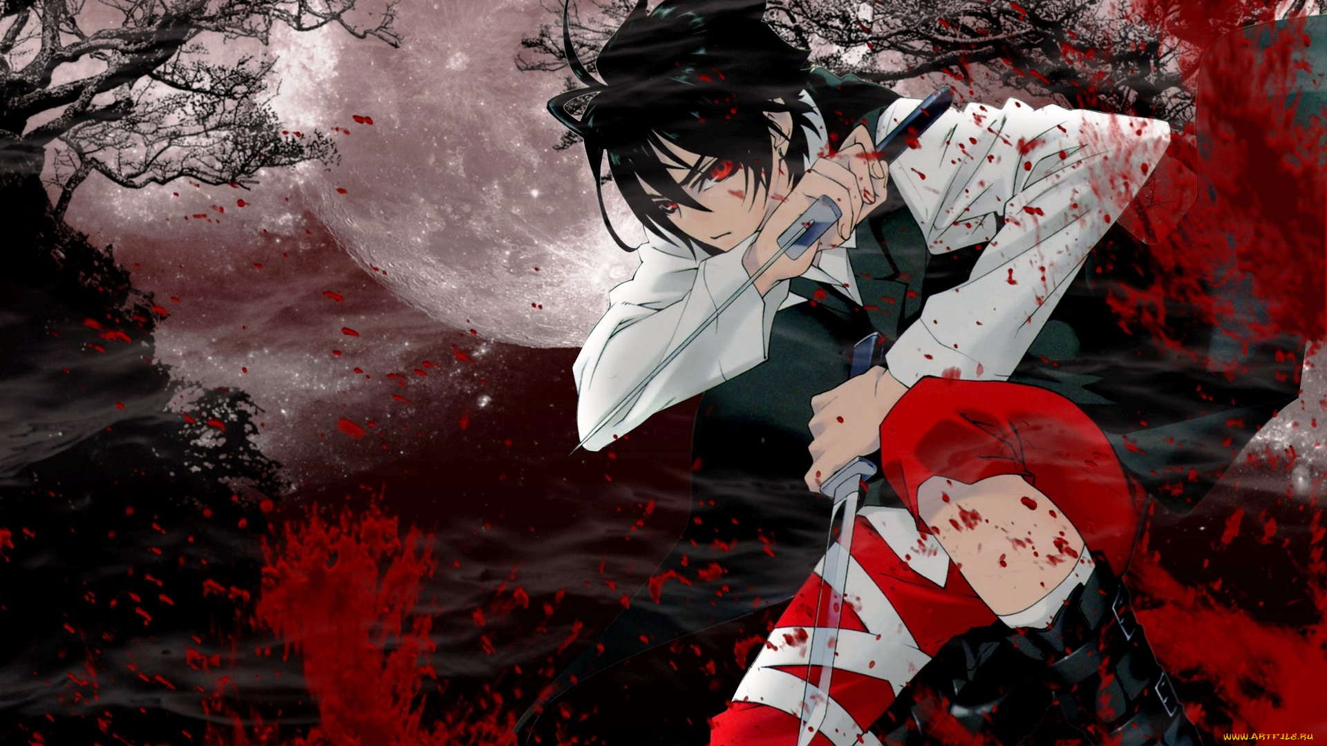 аниме, monochrome, factor, монохромный, фактор