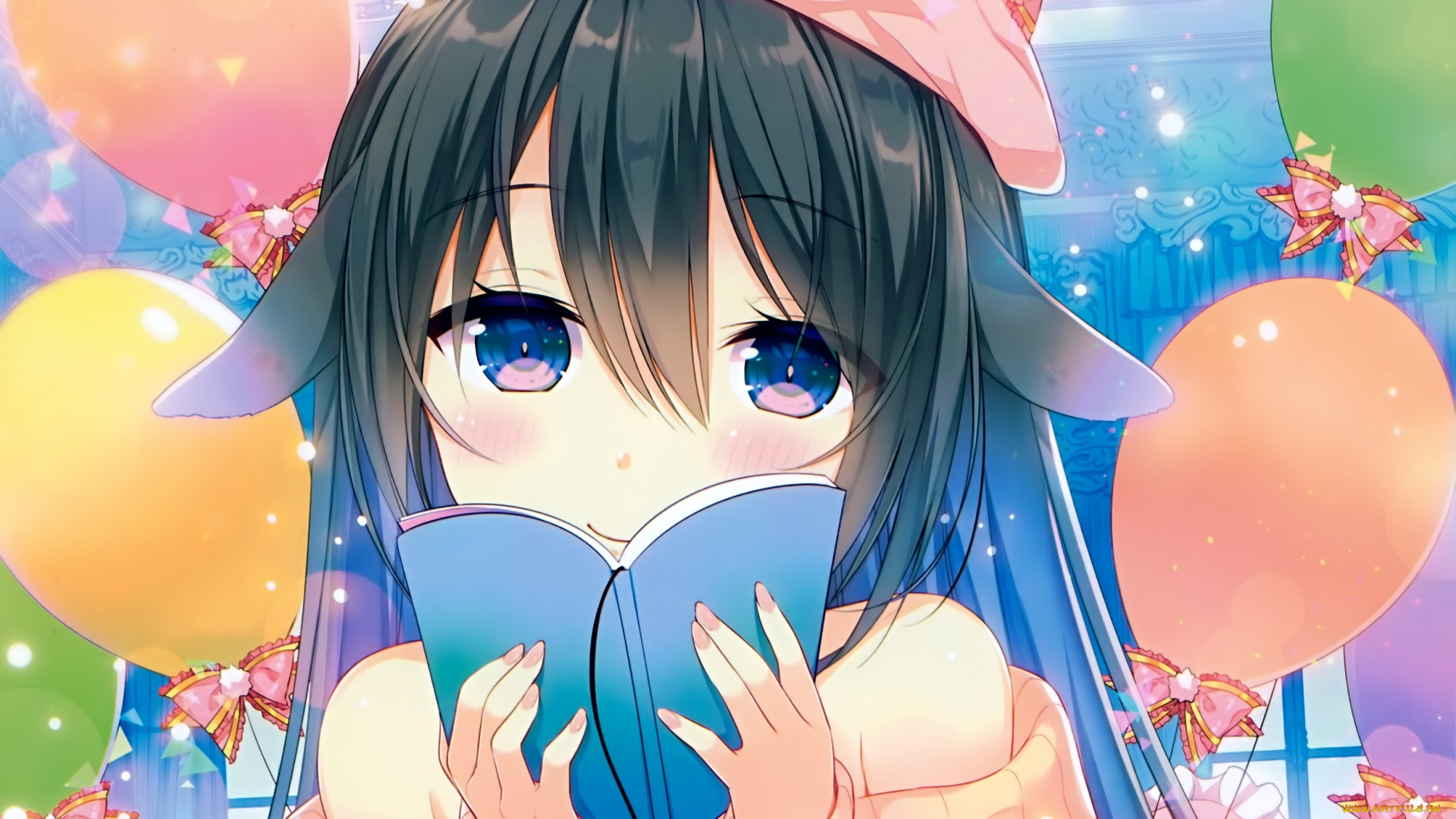 аниме, unknown, , другое, фон, взгляд, девушка