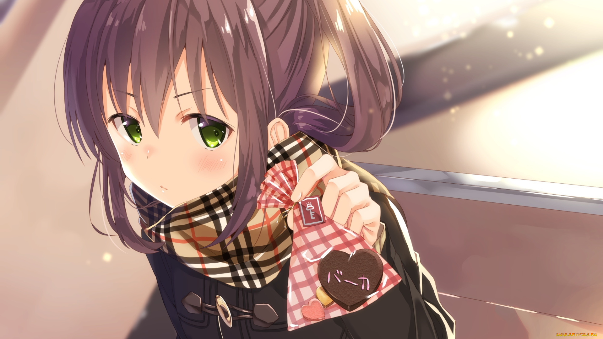 аниме, unknown, , другое, взгляд, фон, девушка