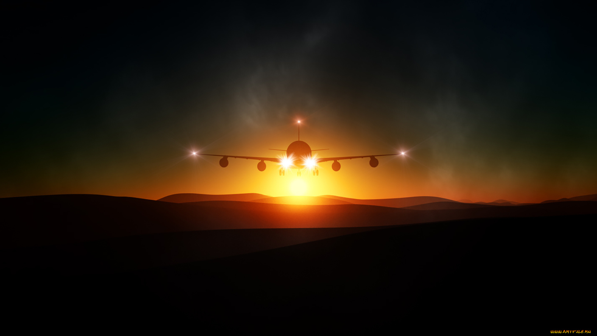 авиация, 3д, рисованые, v-graphic, картинка