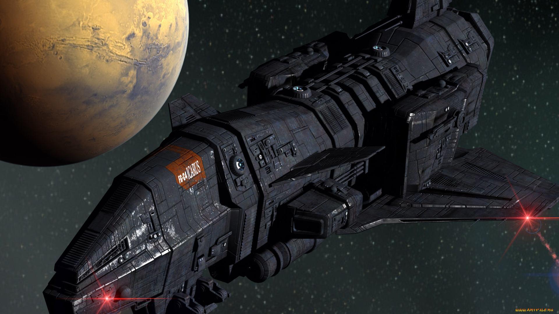 космос, арт, планета, вселенная, полет, космический, корабль