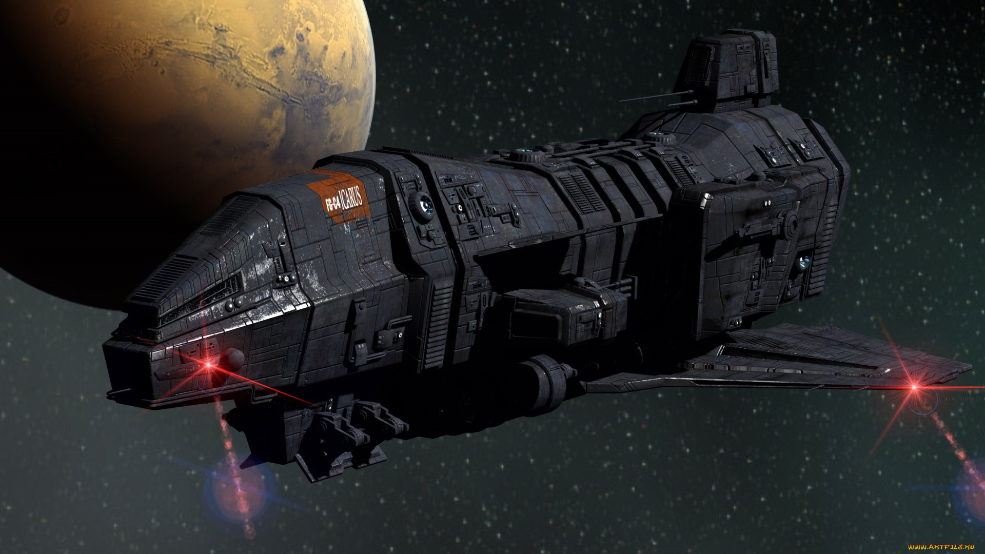 космос, арт, вселенная, планета, полет, космический, корабль