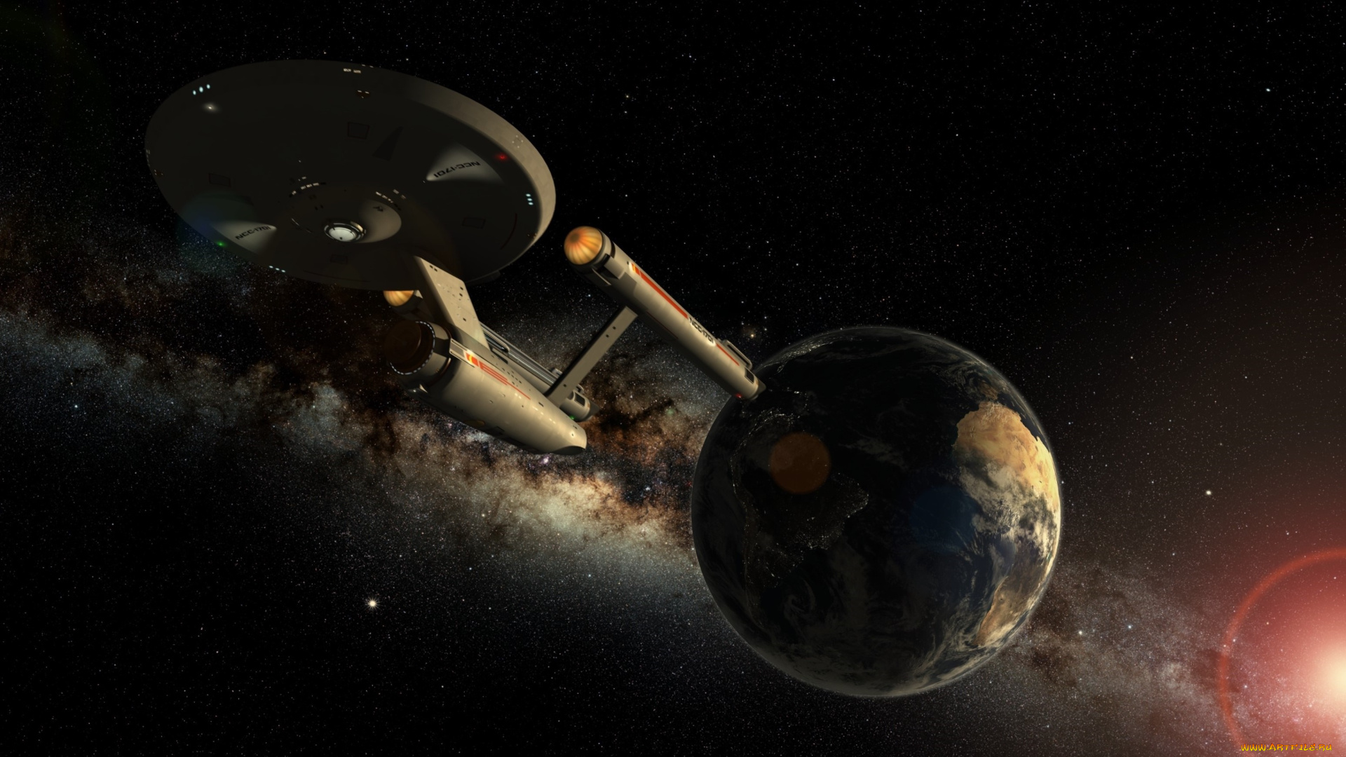 космос, арт, вселенная, полет, космический, корабль, звезды