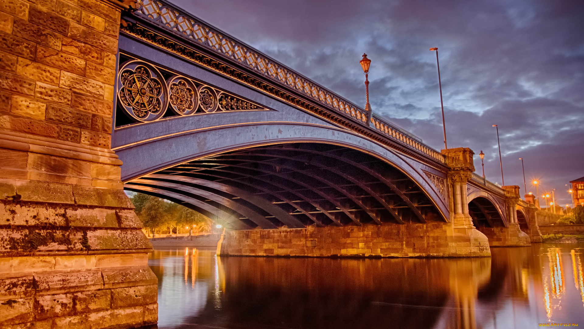 trent, bridge, города, -, мосты, мост, река