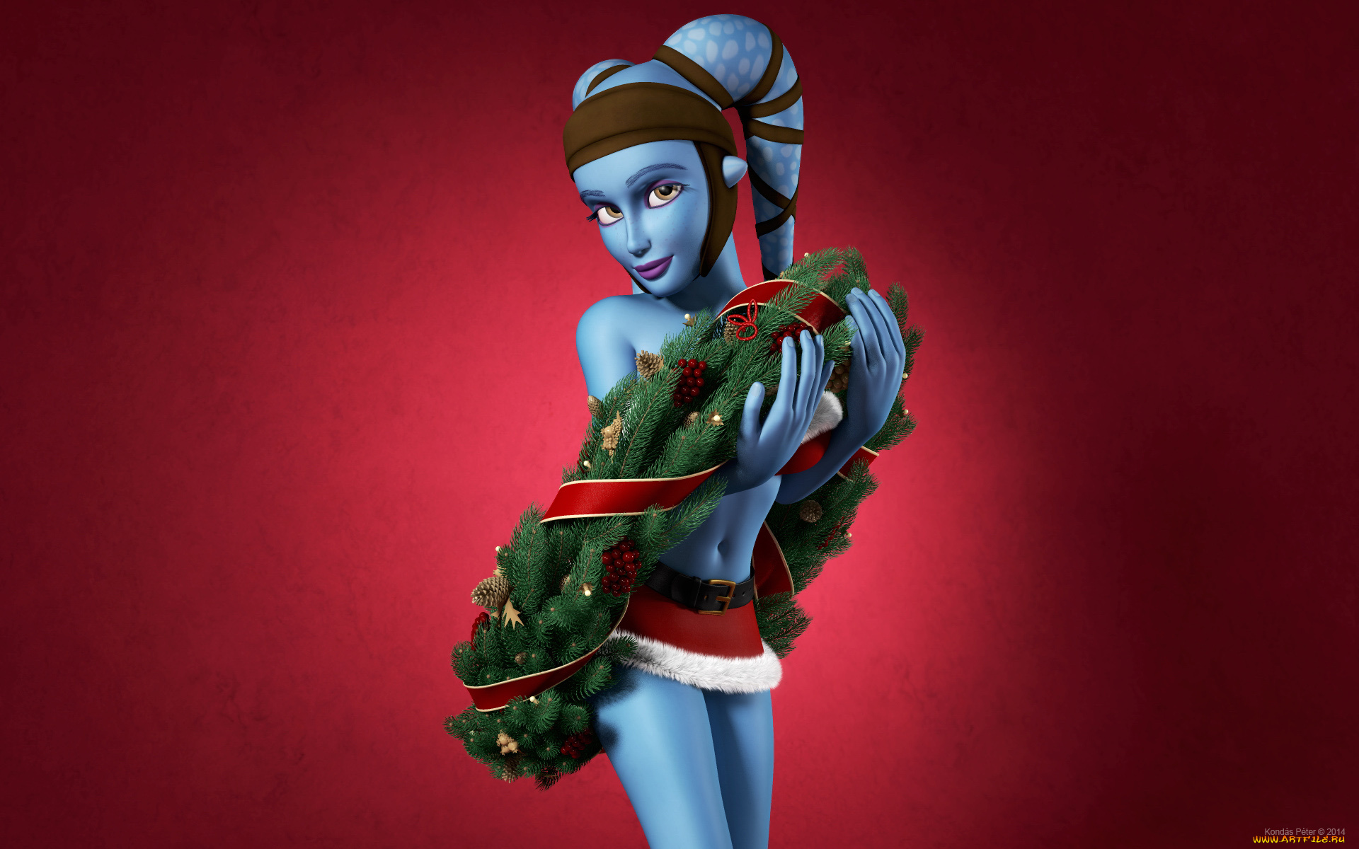 3д, графика, существа, , creatures, персонаж, венок