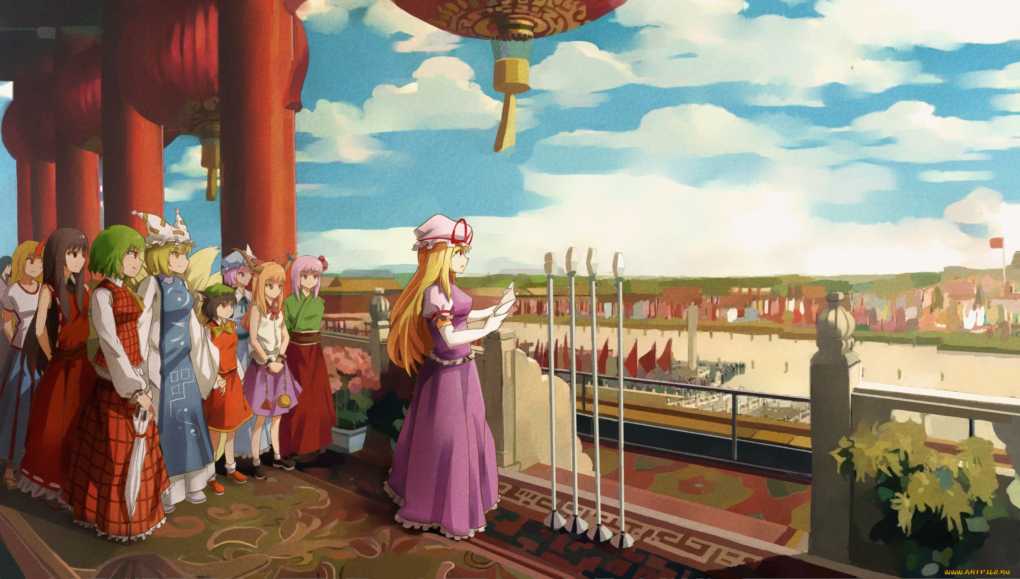 аниме, touhou, chen, hakurei, reimu, hieda, no, akyu, hoshiguma, yuugi, ibuki, suika, kazami, yuuka, saigyouji, yuyuko, yakumo, ran, yukari, bin