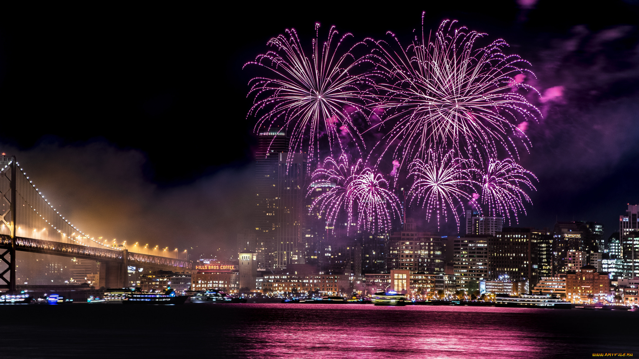 разное, салюты, , фейерверки, ночь, фейерверк