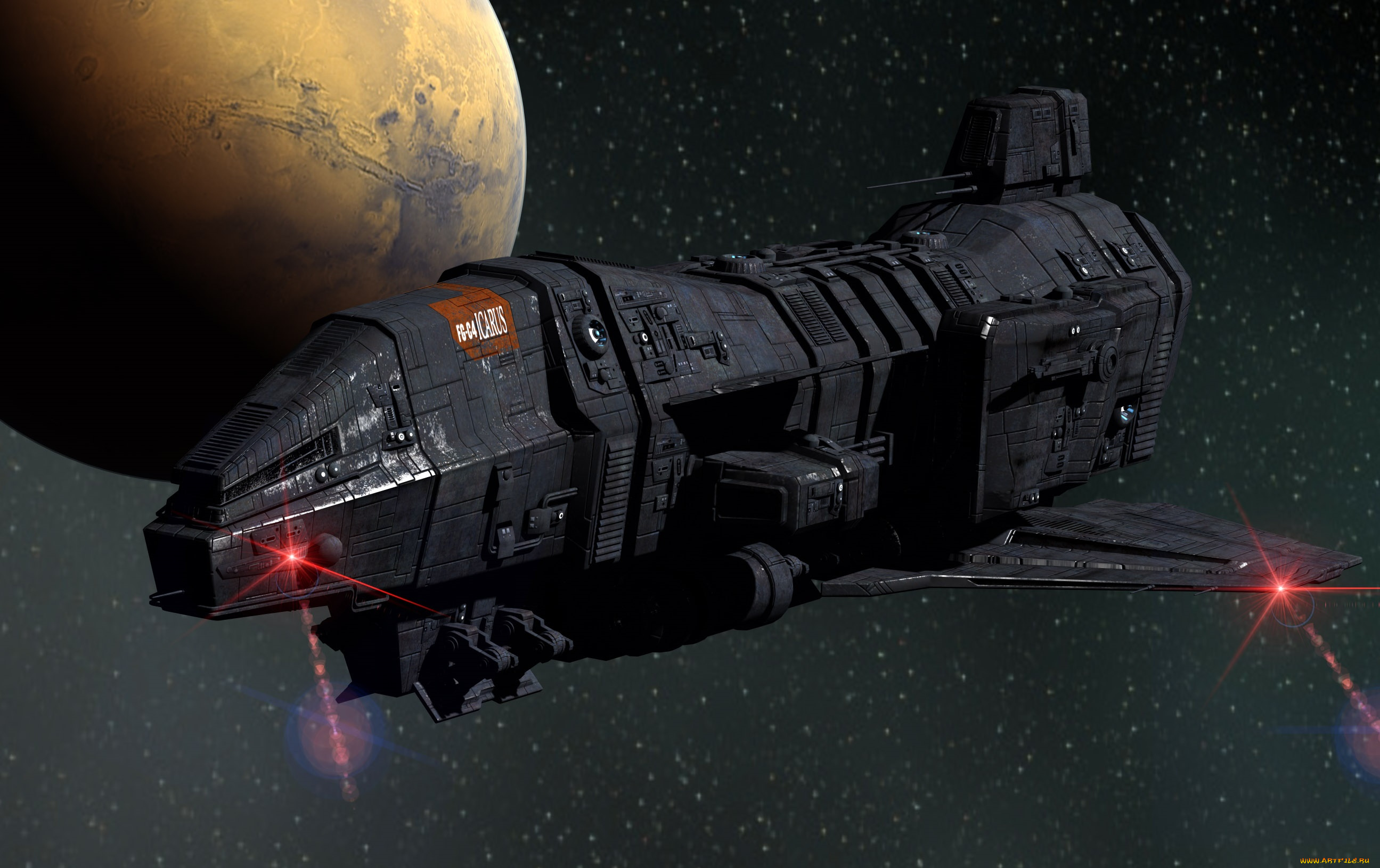 космос, арт, вселенная, планета, полет, космический, корабль